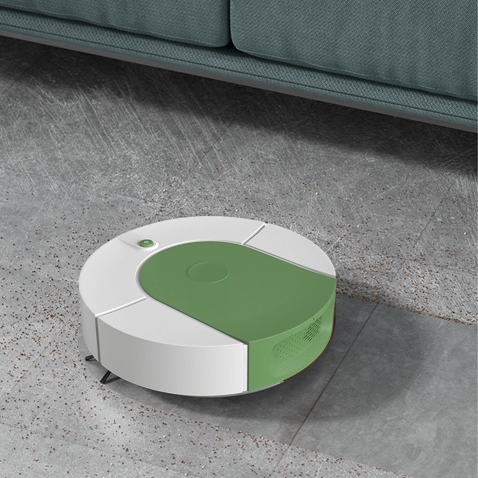 Robot Vacuum Cleaner Strong Suction Automatic USB Rechargeable Sweeping Robot for Ceramic Tiles Hard Floors Green - Image 5