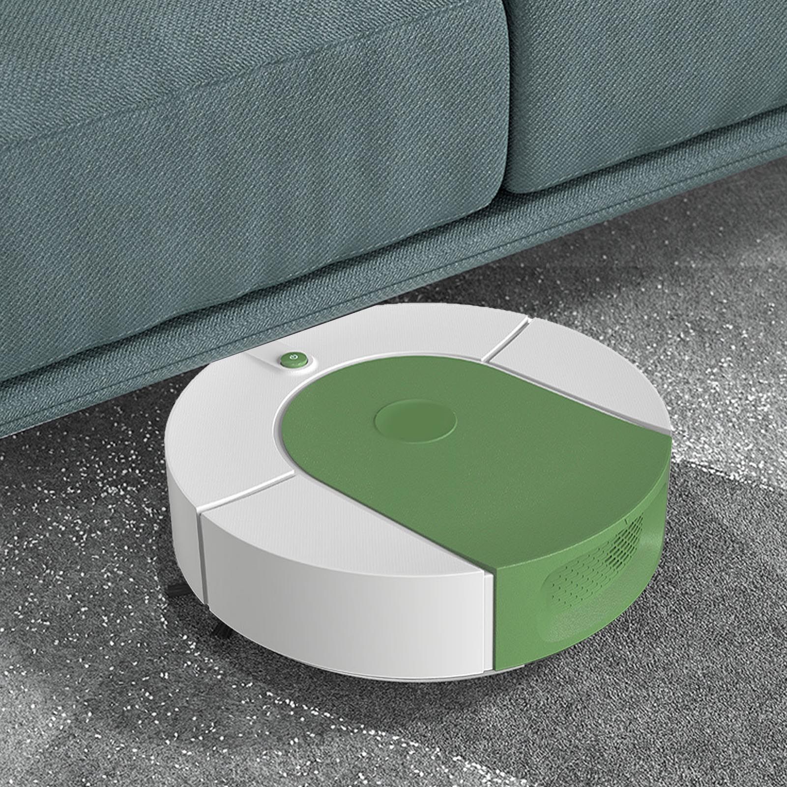 Robot Vacuum Cleaner Strong Suction Automatic USB Rechargeable Sweeping Robot for Ceramic Tiles Hard Floors Green - Image 6