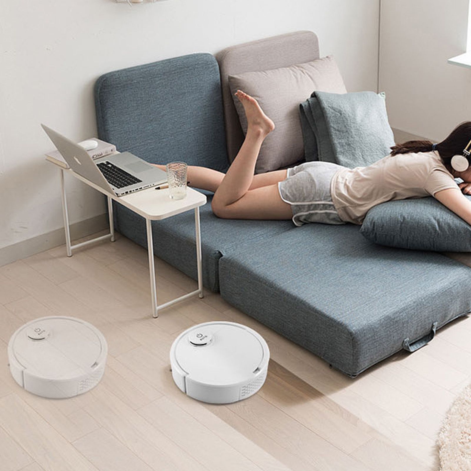 Robot Vacuum Cleaner Touch Control High Coverage Automatic Floor Sweeping Robot for Wood Floor Tiles - Image 6