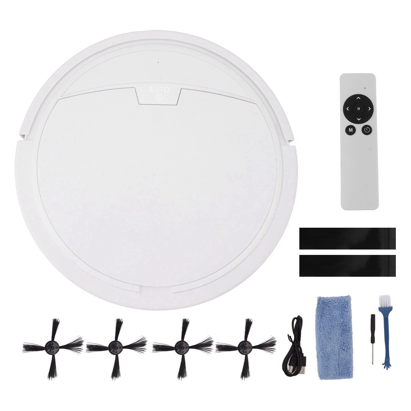 Ultra Thin Fully Automatic Robot Vacuum Cleaner Smart Robotic Vacuum Cleaner for Dust Hair Fluff White Without Water Tank 32x32cm - Image 1