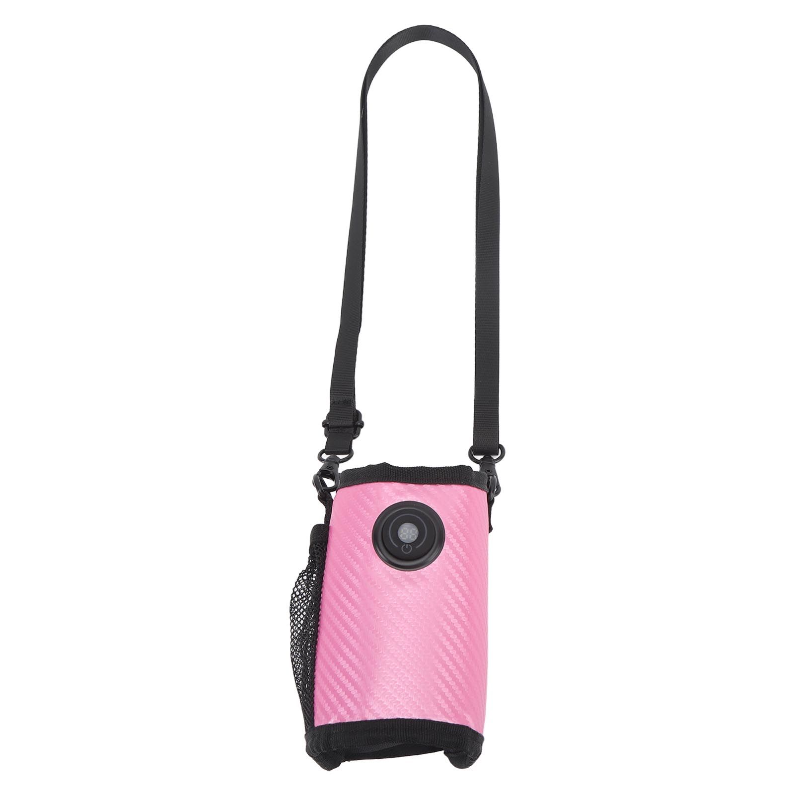 Milk Bottle Warmer Bag Digital Display Constant Temp Adjustable Temperature Baby Bottle Warmer for Home Car Rose Red - Image 5