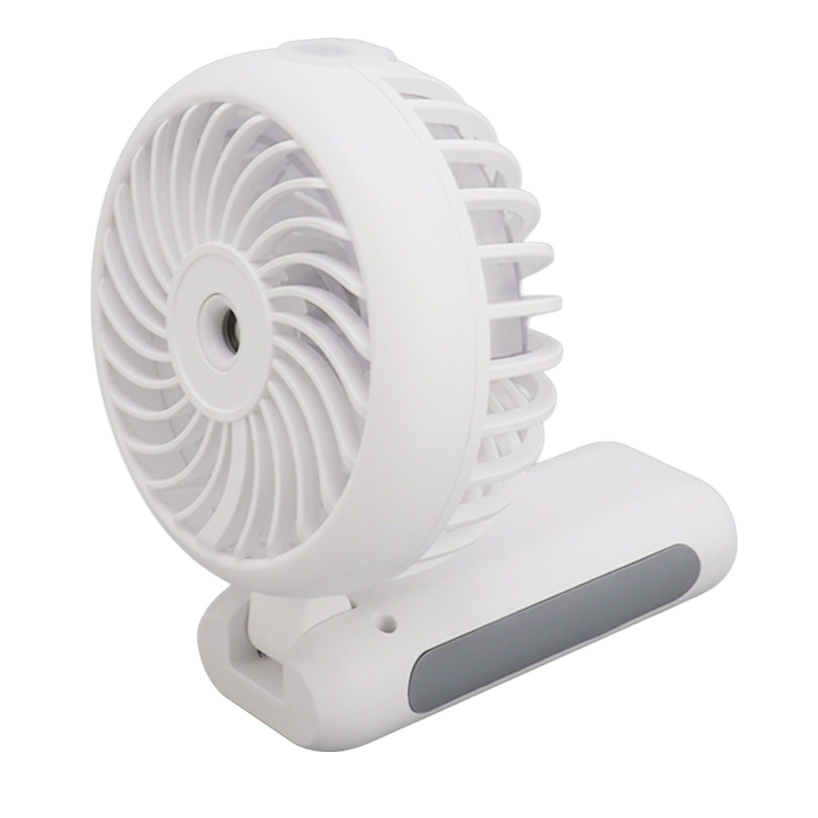 Portable Handheld Misting Fan Personal Mist Fan Spray Water Mist Fan Foldable Mini Cooling Fans 4000mAh Battery 3 Speed White - Image 4