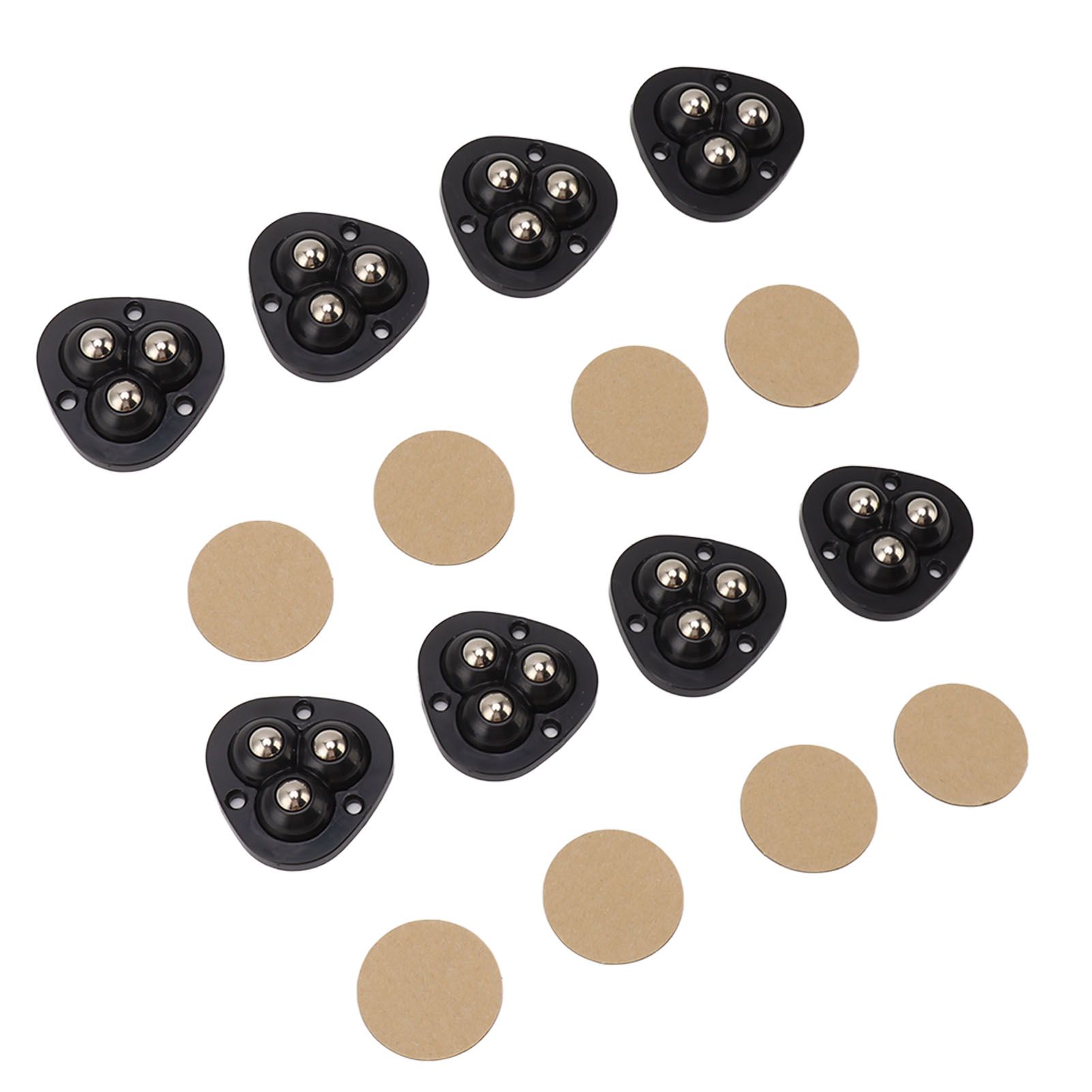 8PCS Mini Caster Wheels Self Adhesive 360 Degrees Swivel Easy Installation Stainless Steel Sticky Pulley for Appliance - Image 2