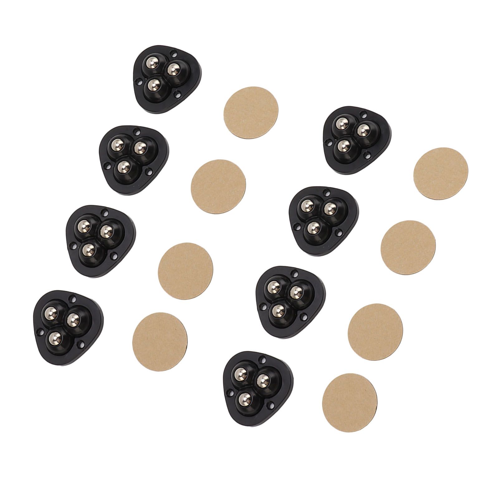 8PCS Mini Caster Wheels Self Adhesive 360 Degrees Swivel Easy Installation Stainless Steel Sticky Pulley for Appliance - Image 5