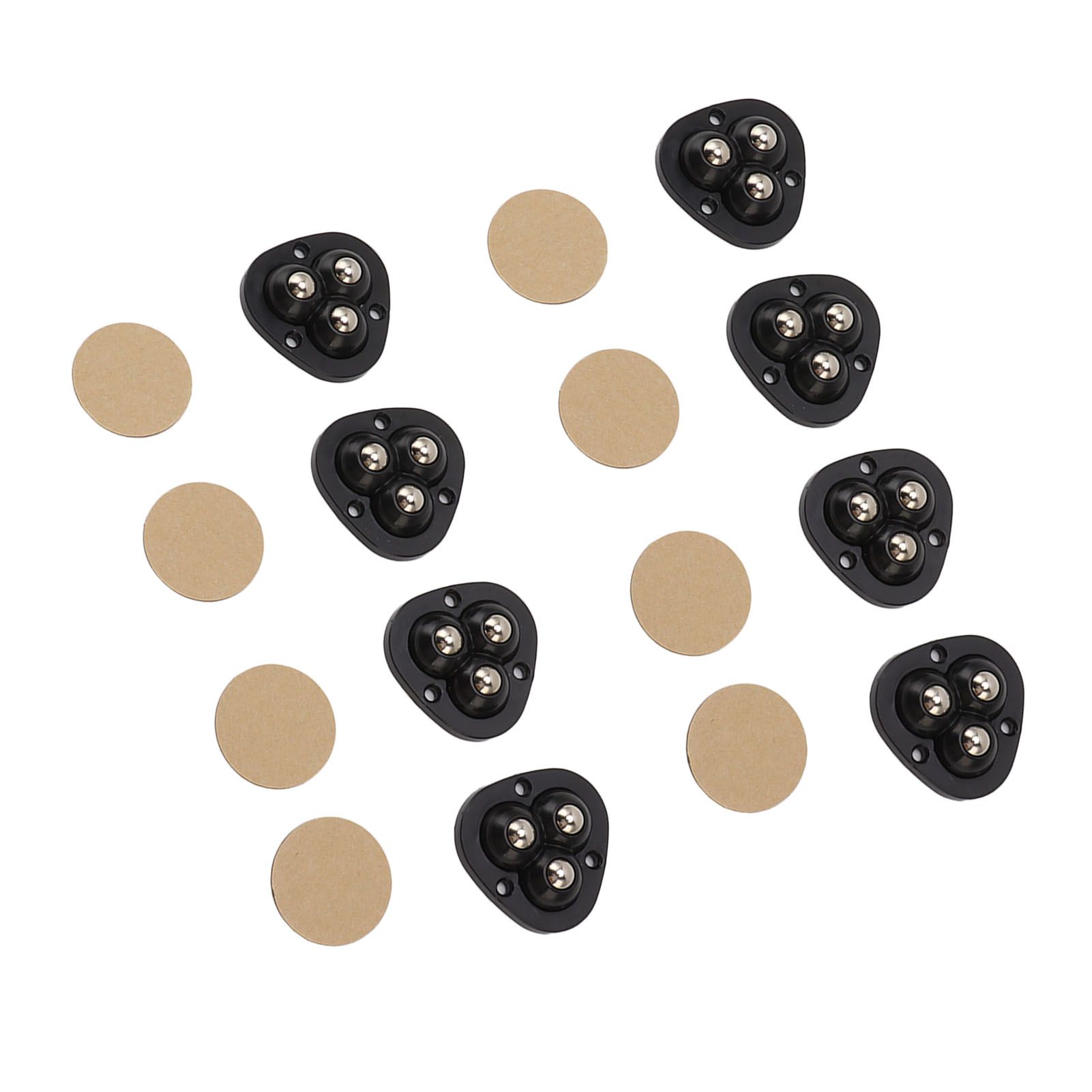 8PCS Mini Caster Wheels Self Adhesive 360 Degrees Swivel Easy Installation Stainless Steel Sticky Pulley for Appliance - Image 6
