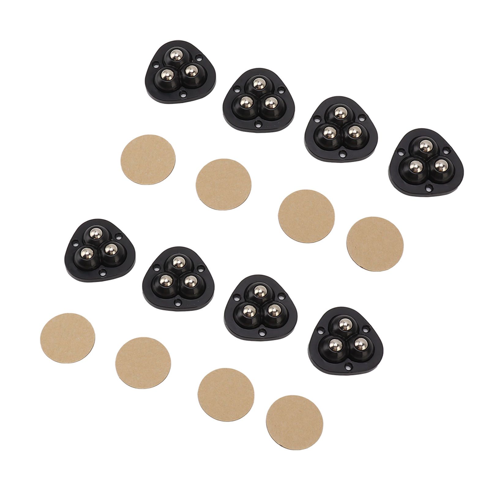 8PCS Mini Caster Wheels Self Adhesive 360 Degrees Swivel Easy Installation Stainless Steel Sticky Pulley for Appliance - Image 7