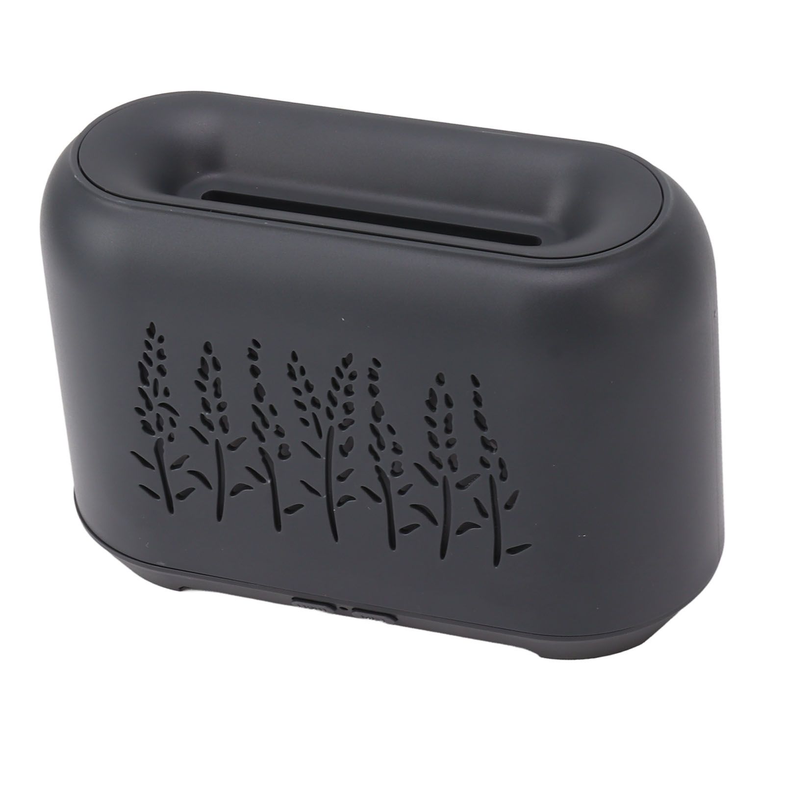 Flame Aroma Diffuser Quiet Auto Off Protection USB Essential Oil Diffuser Humidifier with Colorful Light 130ml Grayish Black - Image 3