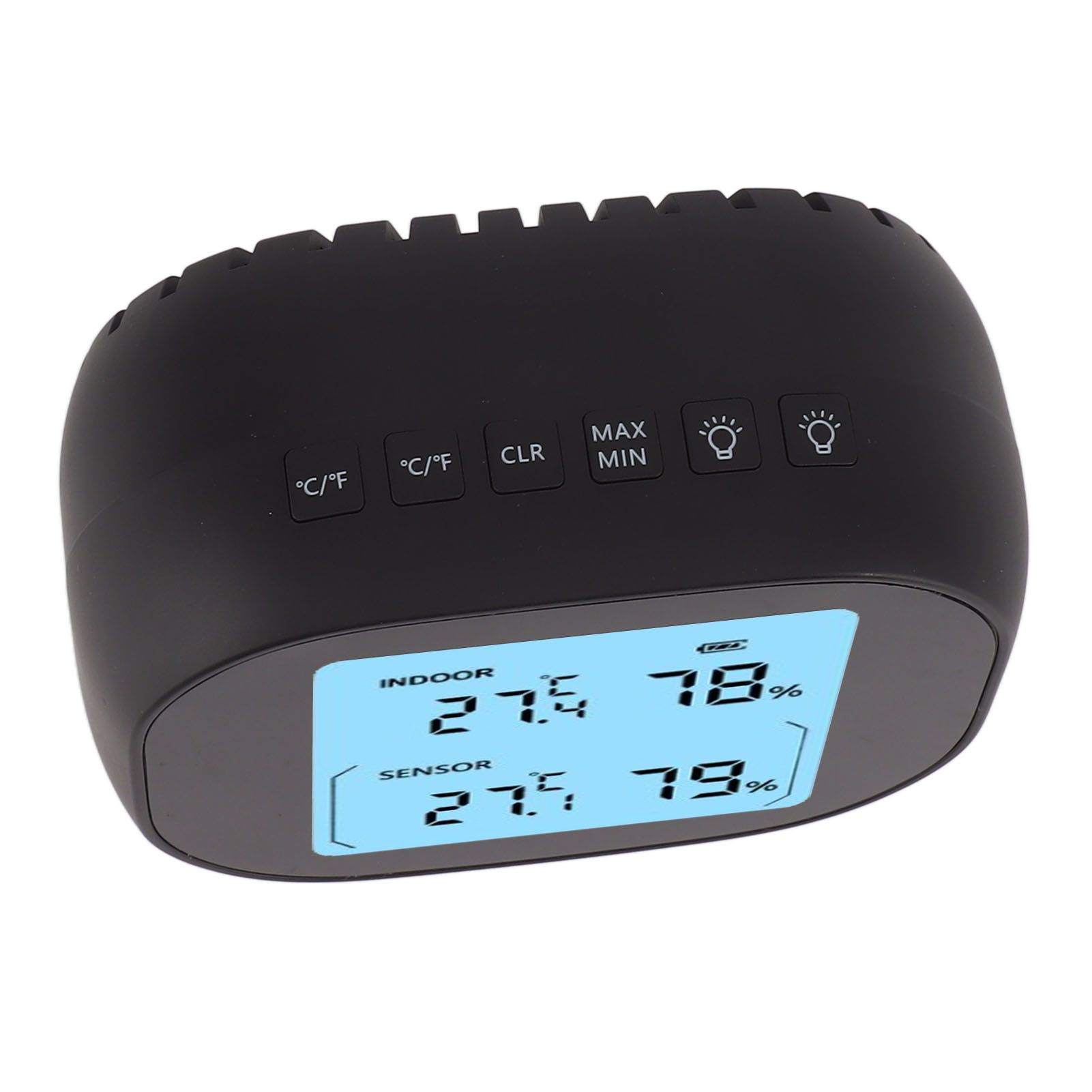 Wireless Indoor Outdoor Thermometer Black Temperature Humidity Monitor Daily High and Low Large Display Room Thermometer - Image 5