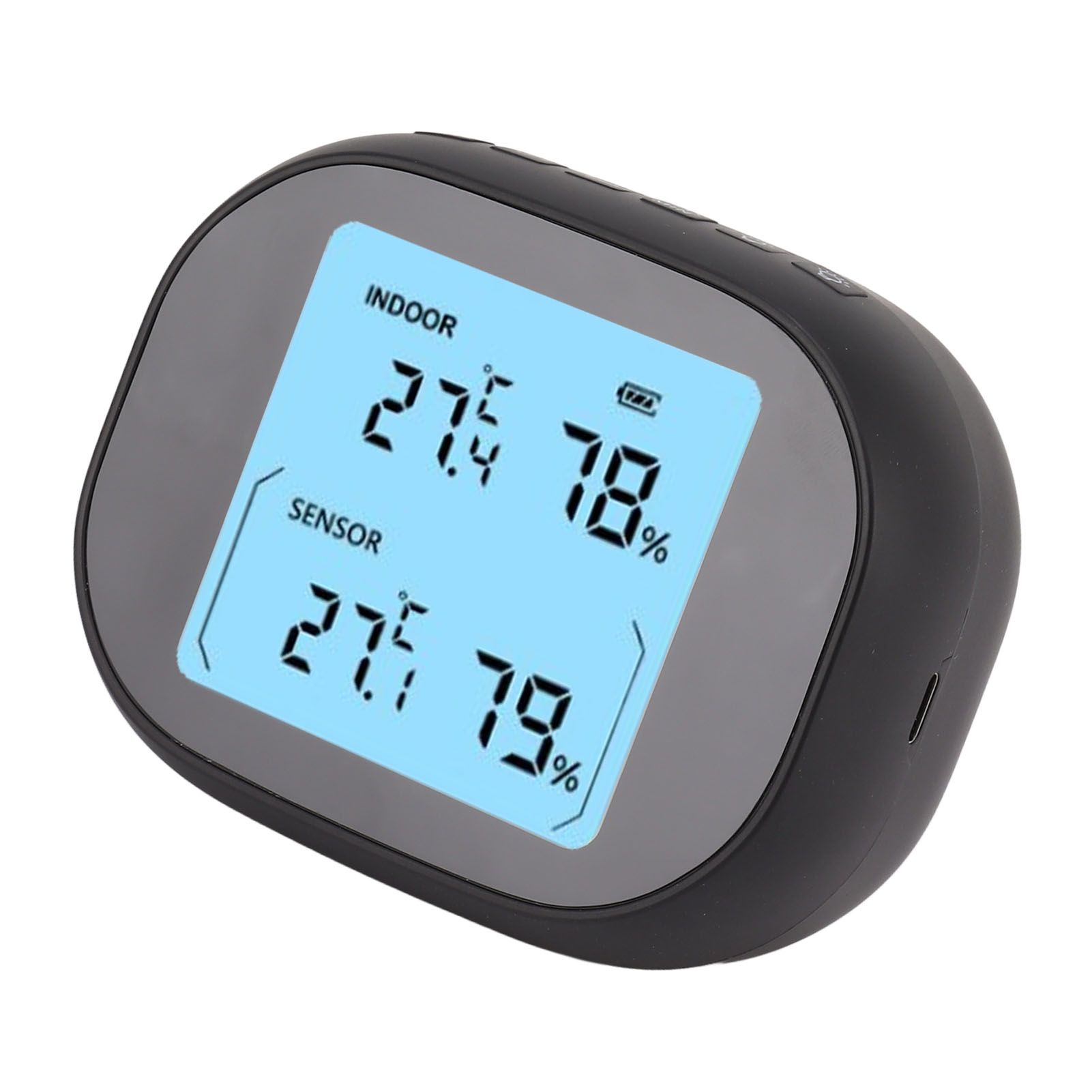 Wireless Indoor Outdoor Thermometer Black Temperature Humidity Monitor Daily High and Low Large Display Room Thermometer - Image 7
