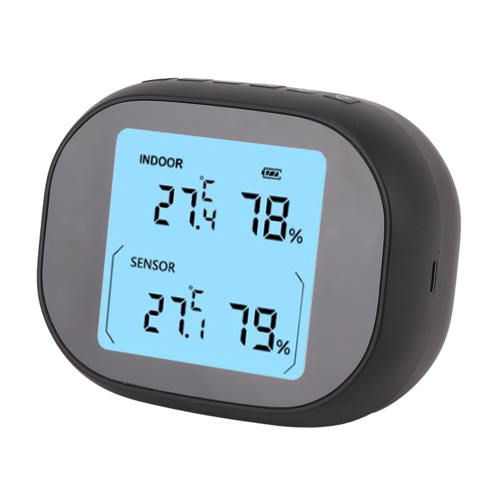 Wireless Indoor Outdoor Thermometer Black Temperature Humidity Monitor Daily High and Low Large Display Room Thermometer - Image 8