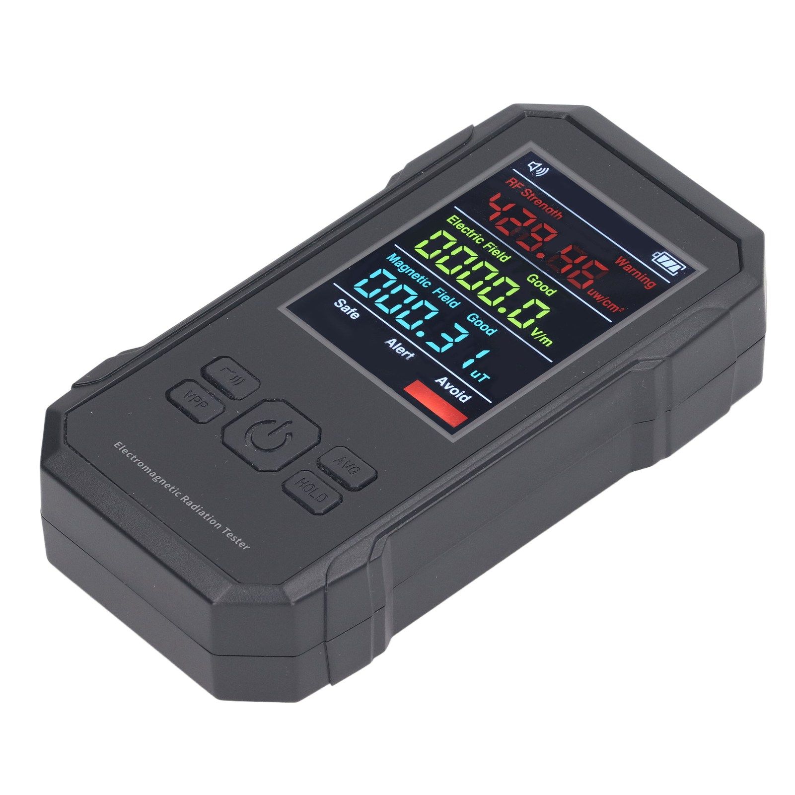 Radiation Detector Black Digital EMF Meter LED Display Handheld RF Electric Field Magnetic Field Level Alert Geiger Counter - Image 3