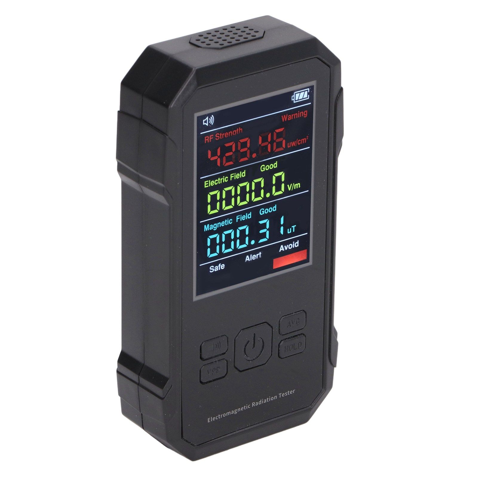 Radiation Detector Black Digital EMF Meter LED Display Handheld RF Electric Field Magnetic Field Level Alert Geiger Counter - Image 5