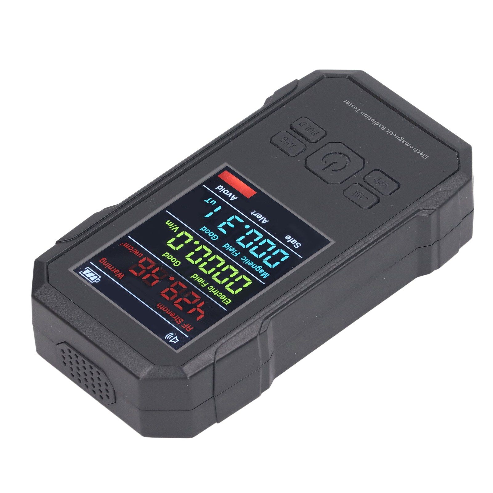 Radiation Detector Black Digital EMF Meter LED Display Handheld RF Electric Field Magnetic Field Level Alert Geiger Counter - Image 7