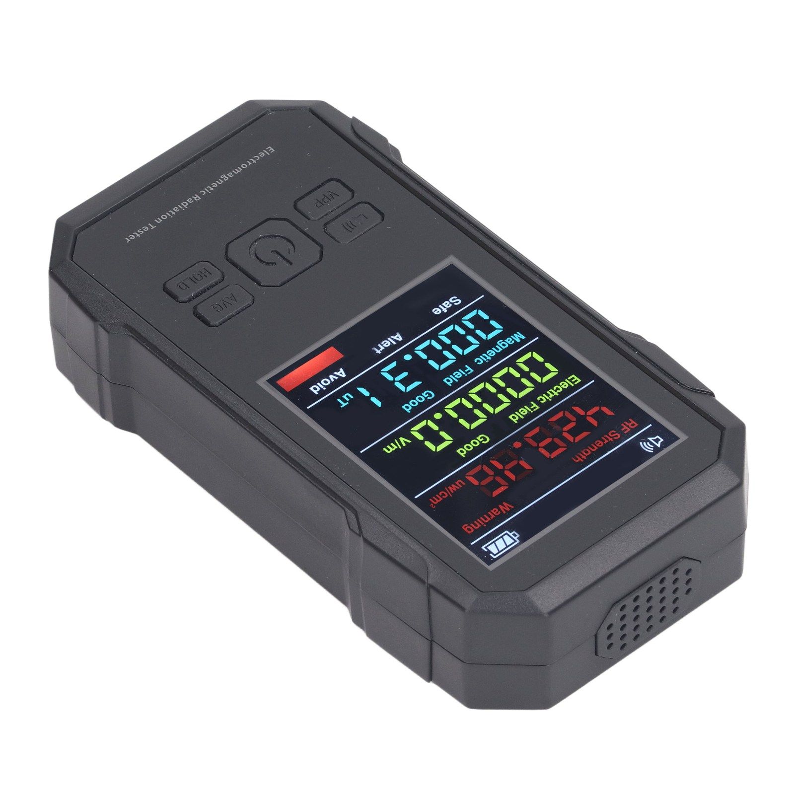 Radiation Detector Black Digital EMF Meter LED Display Handheld RF Electric Field Magnetic Field Level Alert Geiger Counter - Image 8