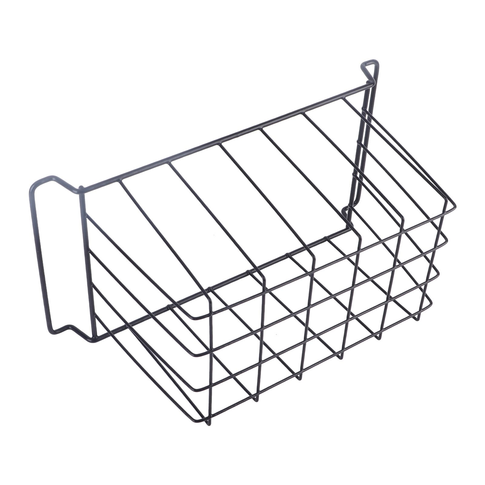 2 Pcs Freezer Wire Storage Basket PE Coated Hanging Rack Organizer Bin Black for Refrigerator Shelves L 39cm X W 20cm X H 20cm - Image 7