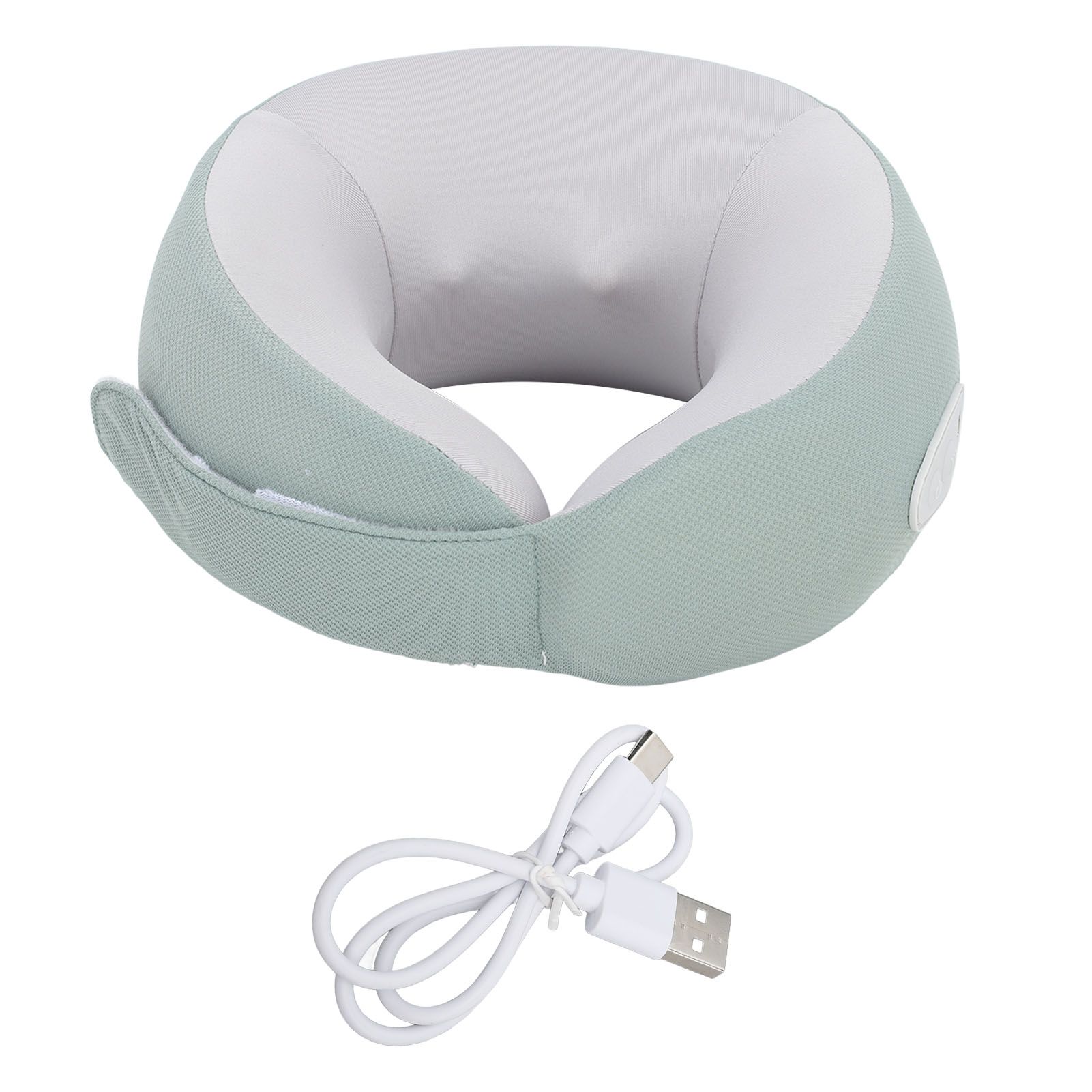 Cordless Neck Massager High Resilience Memory Foam Portable Shiatsu Back Neck Massager with Heating Function Green - Image 1
