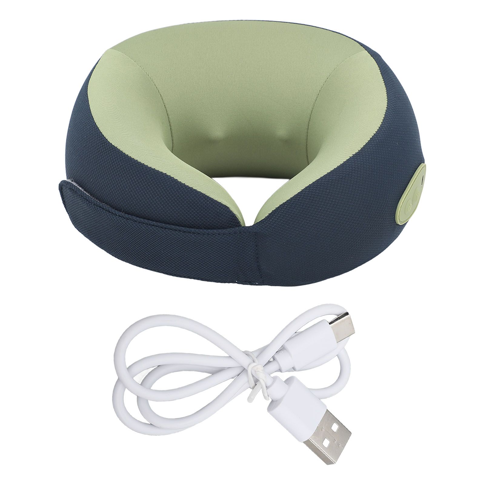 Cordless Neck Massager High Resilience Memory Foam Portable Shiatsu Back Neck Massager with Heating Function Blue - Image 1