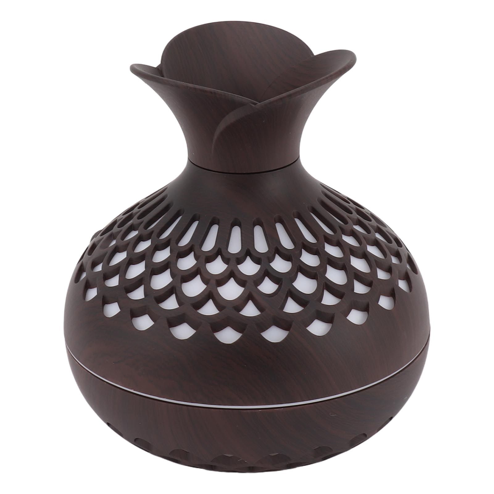 2.5W Scent Diffuser 300ml USB Powered Silent Operation Flower Vase Shape Aroma Humidifier for Offices Bedrooms Dark Brown - Image 3
