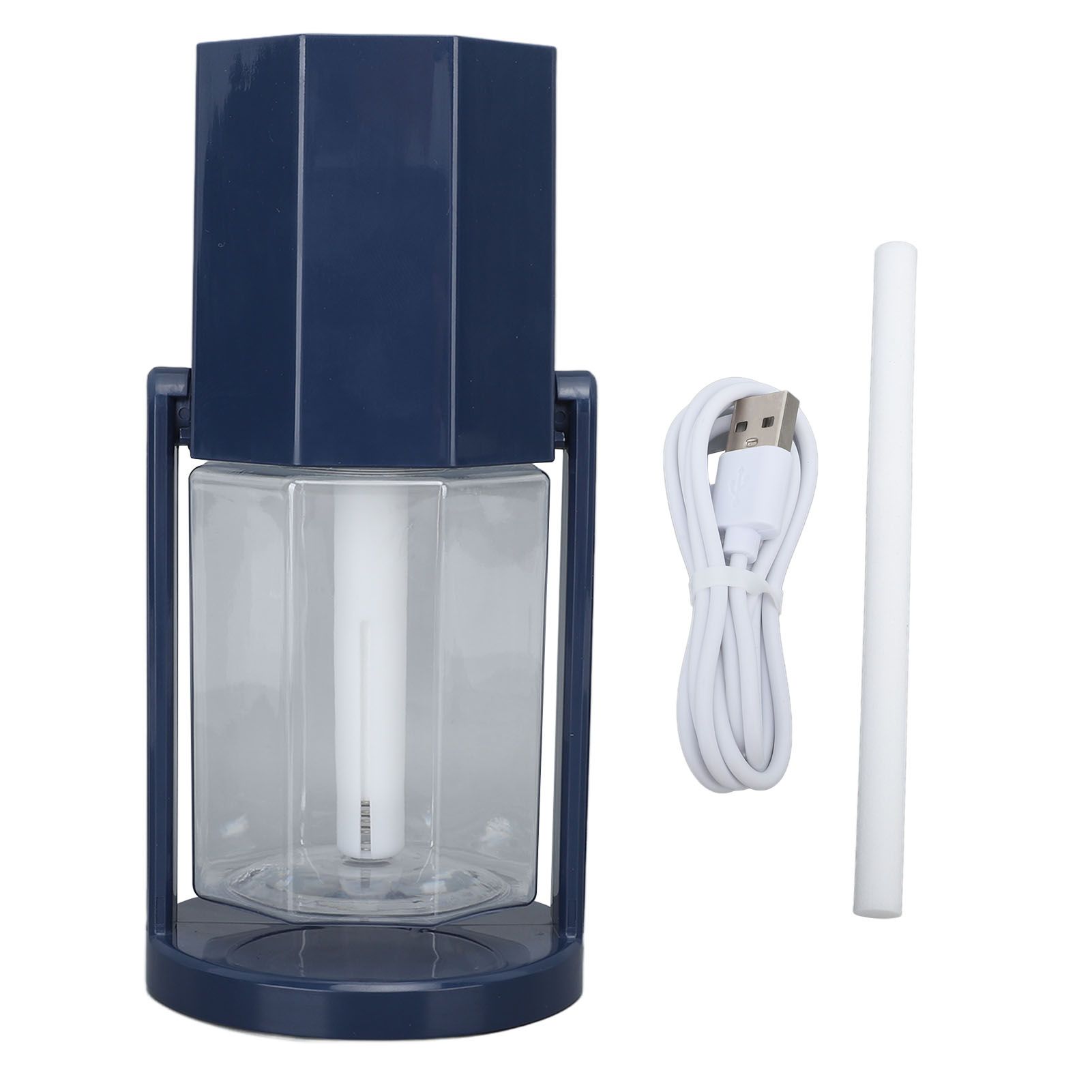 USB Desktop Humidifier Multifunctional Quiet Colorful Ambient Light Portable Small Humidifier for Car Home Bedroom Office Blue - Image 1