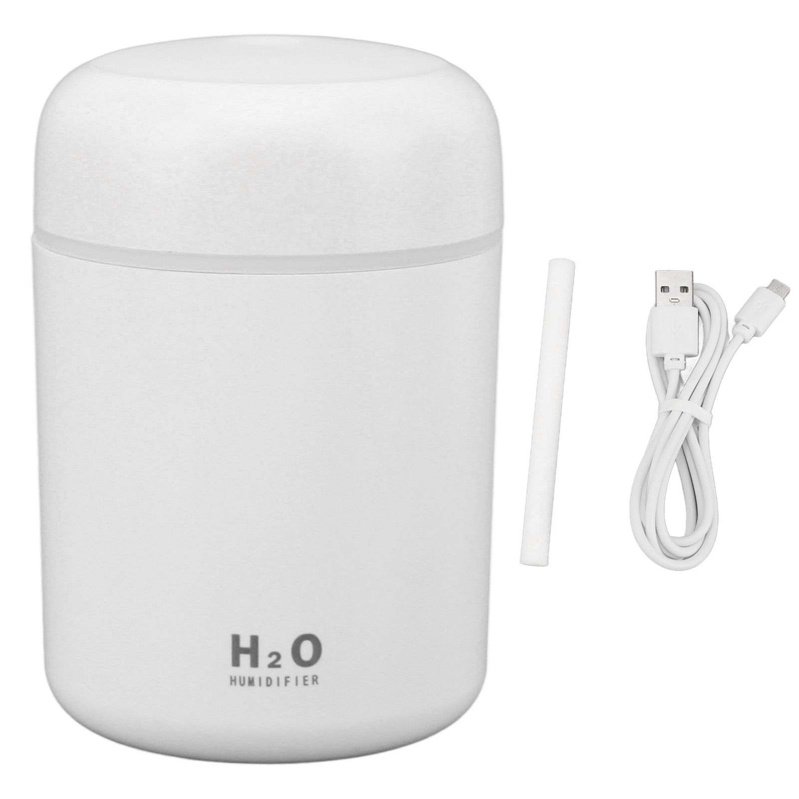 USB Mini Humidifier for Car Colorful Lighting Portable Car Air Freshener Mute Diffuser Humidifier White - Image 1