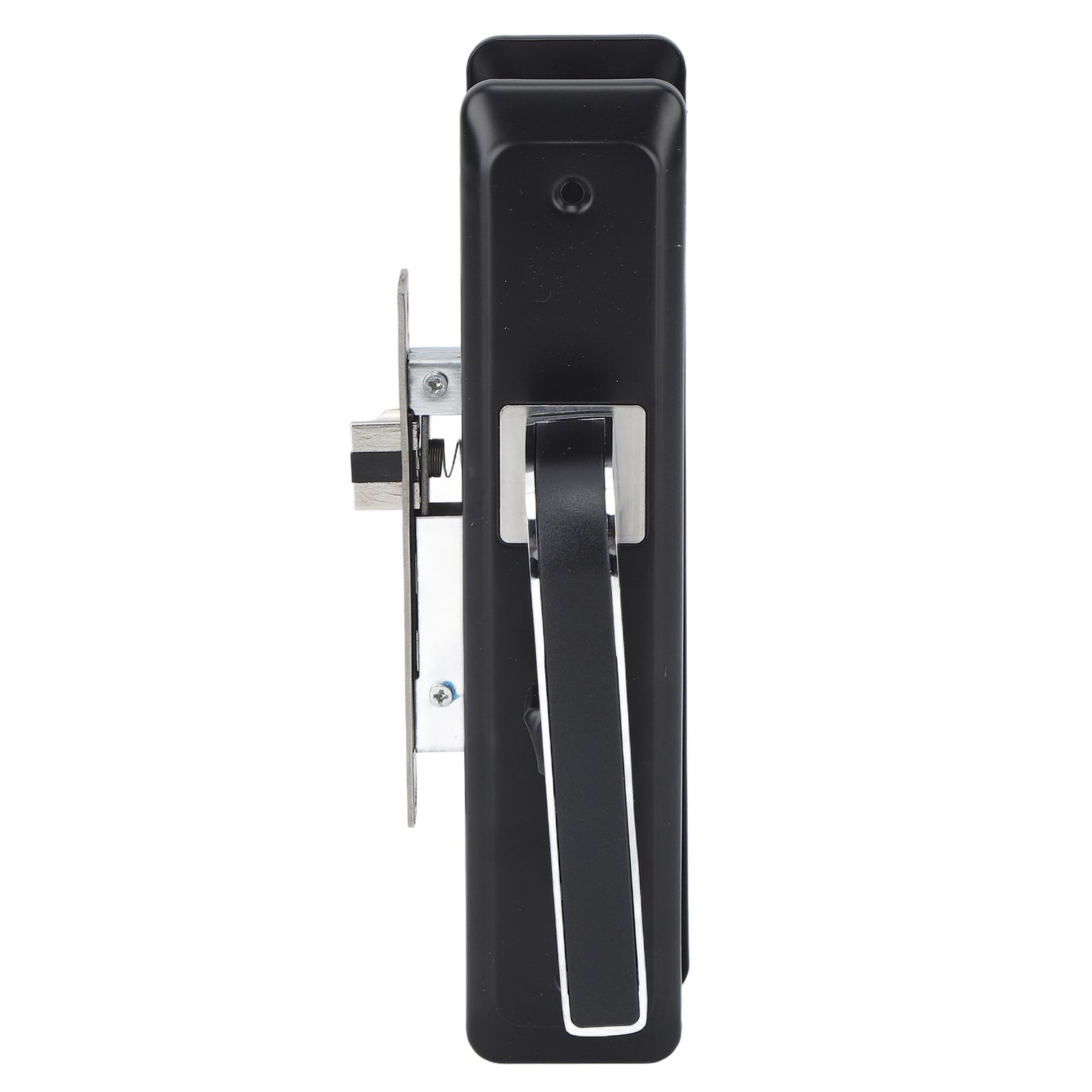 Privacy Bathroom Lever Lock Set Low Noise Door Lever Lockset Bedroom Door Handle Security Door Lever with Lock Black - Image 4