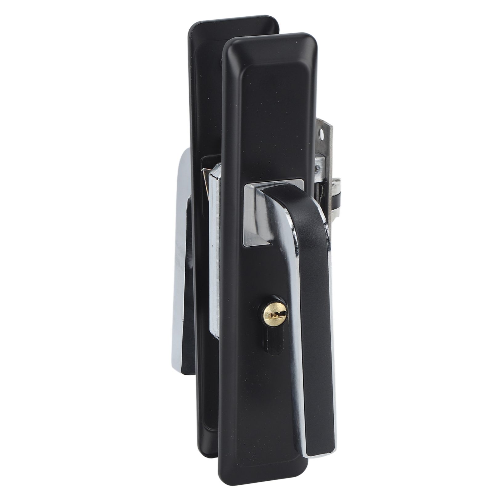 Privacy Bathroom Lever Lock Set Low Noise Door Lever Lockset Bedroom Door Handle Security Door Lever with Lock Black - Image 5