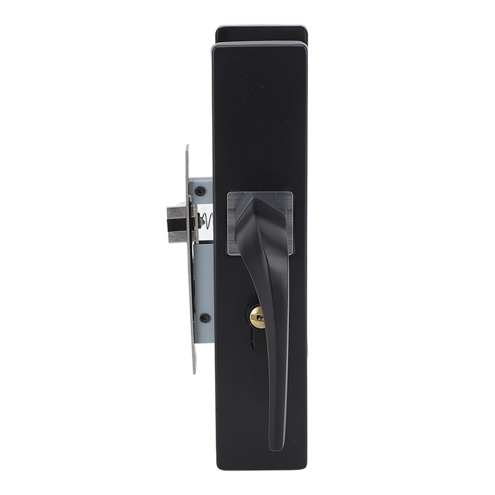 Bedroom Lock Set Household Interior Room Bathroom Silent Aluminium Alloy with Solid Wood Handle Black - Image 3