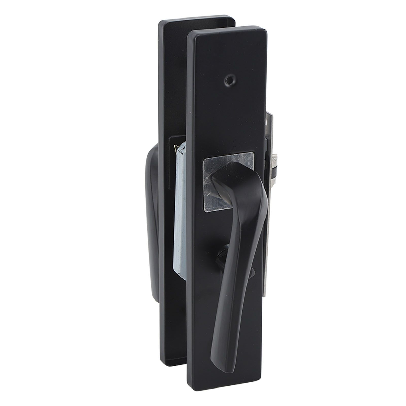Bedroom Lock Set Household Interior Room Bathroom Silent Aluminium Alloy with Solid Wood Handle Black - Image 7