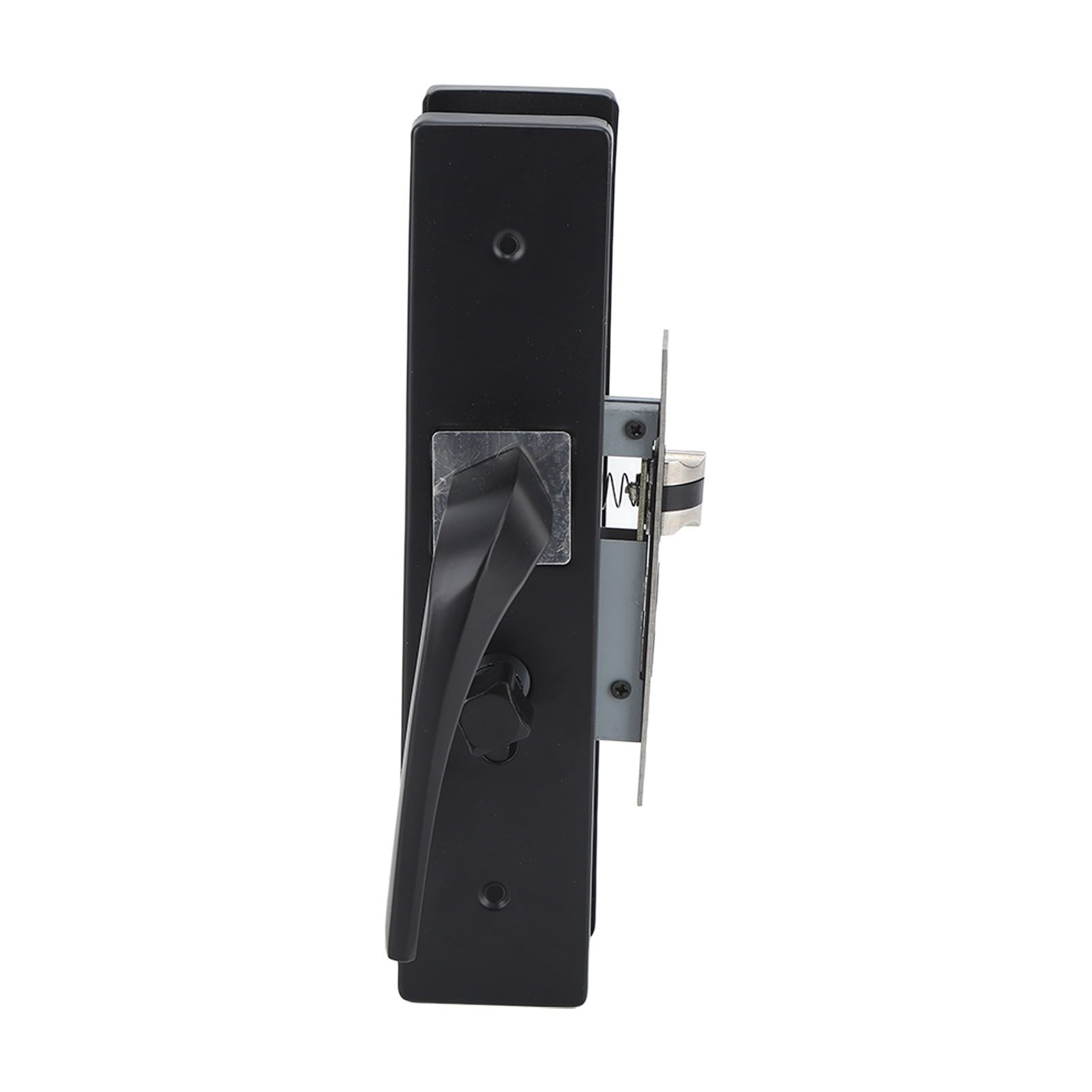 Bedroom Lock Set Household Interior Room Bathroom Silent Aluminium Alloy with Solid Wood Handle Black - Image 8