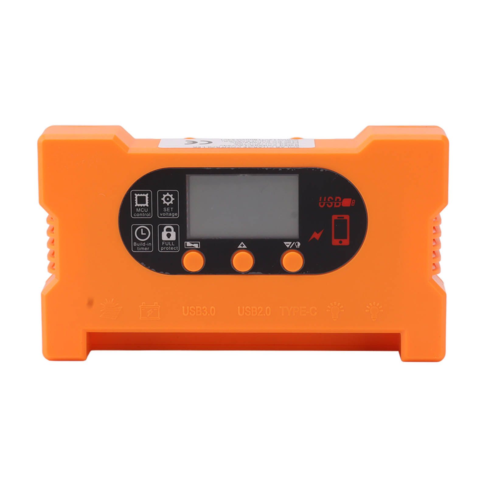 Solar Charge Controller 12V 24V Dual USB Type C Fast Charging Solar Panel Battery Regulator with LCD Display 30A - Image 1