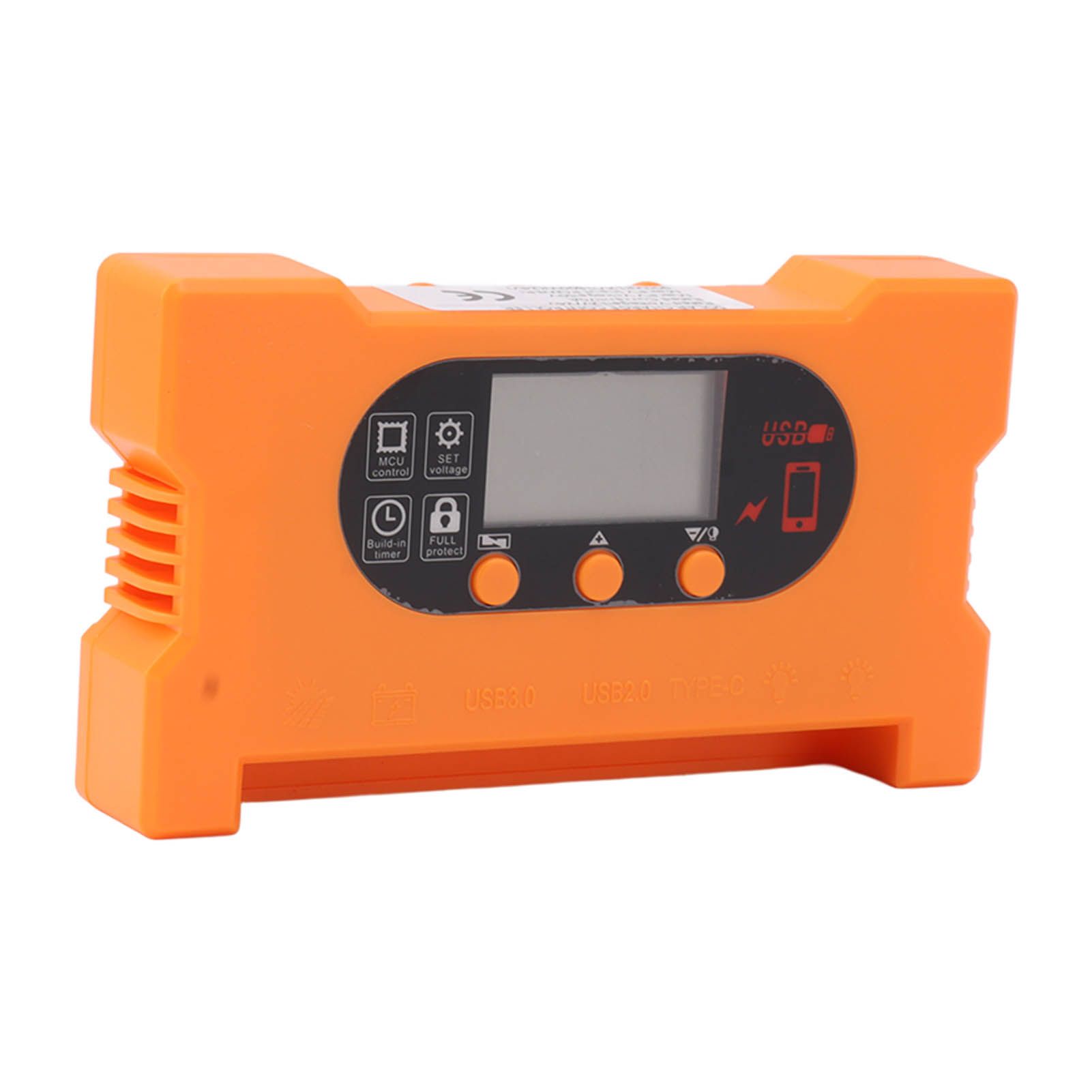 Solar Charge Controller 12V 24V Dual USB Type C Fast Charging Solar Panel Battery Regulator with LCD Display 30A - Image 2