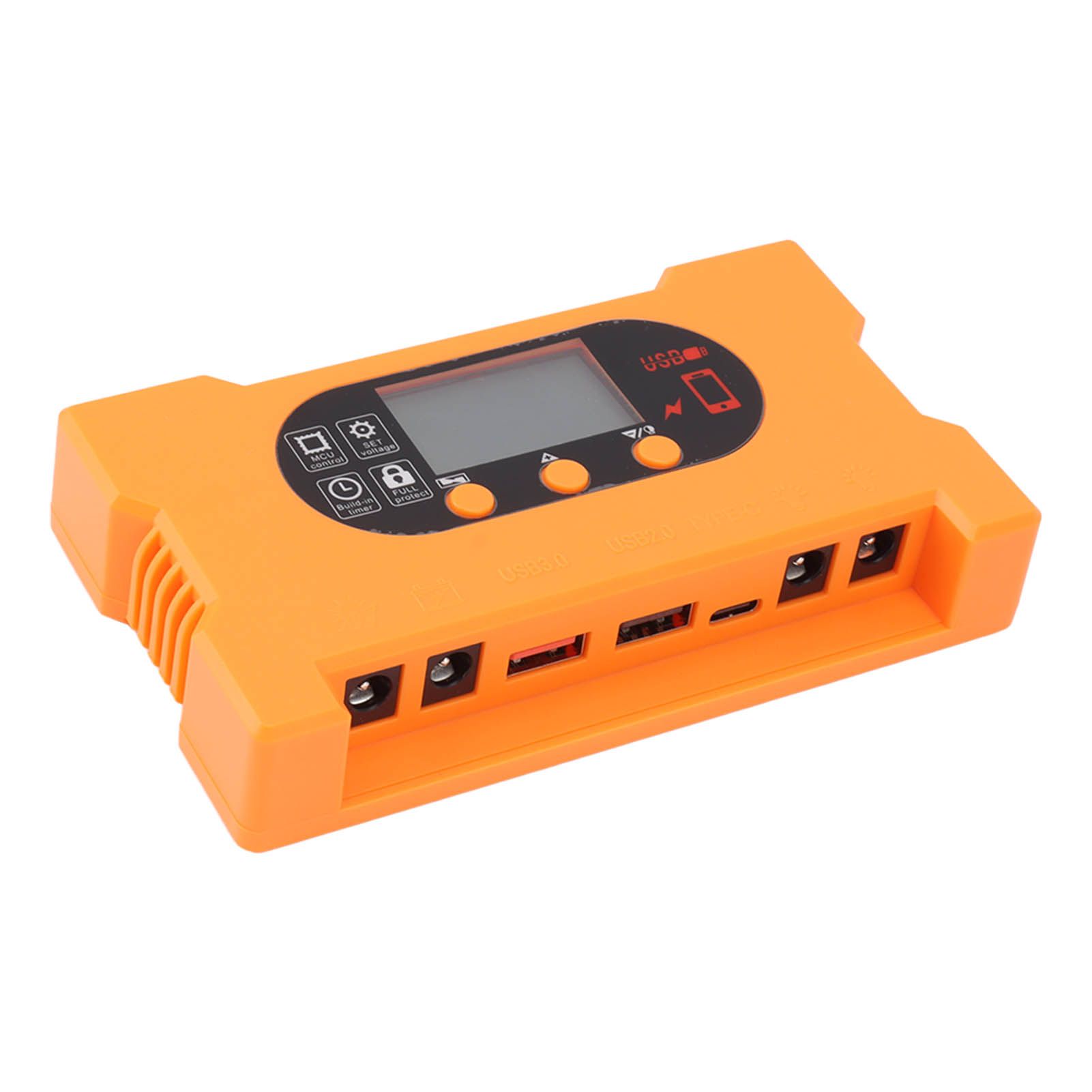 Solar Charge Controller 12V 24V Dual USB Type C Fast Charging Solar Panel Battery Regulator with LCD Display 30A - Image 6