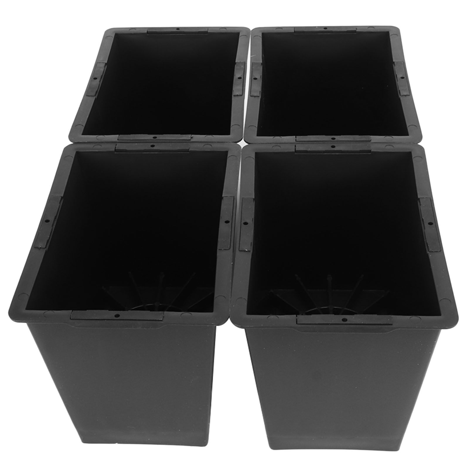 4Pcs Stackable Bed Risers ABS Anti Slip Furniture Risers for Bed Desk Sofa Table Black 6 Inch - Image 1