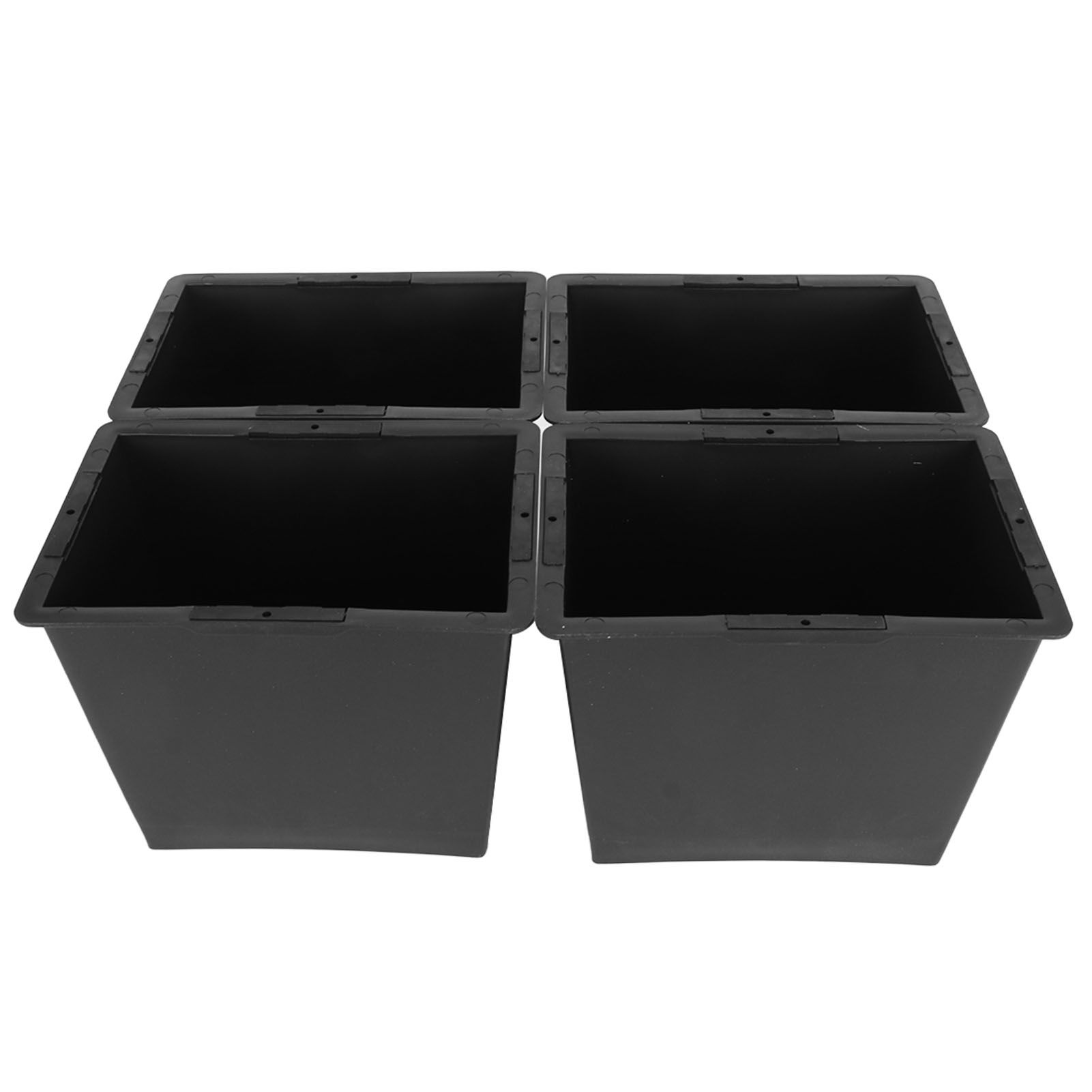4Pcs Stackable Bed Risers ABS Anti Slip Furniture Risers for Bed Desk Sofa Table Black 6 Inch - Image 6
