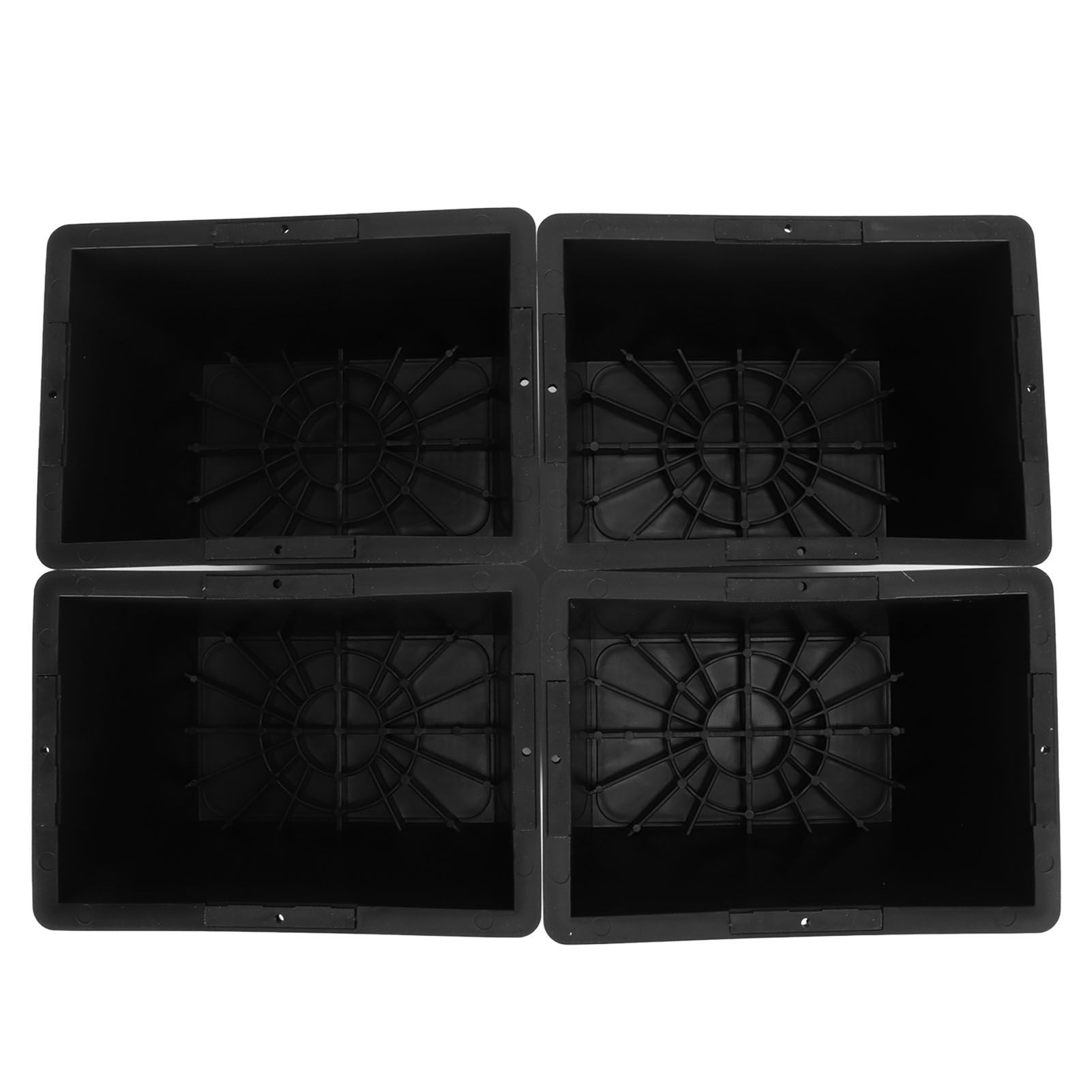 4Pcs Stackable Bed Risers ABS Anti Slip Furniture Risers for Bed Desk Sofa Table Black 6 Inch - Image 7