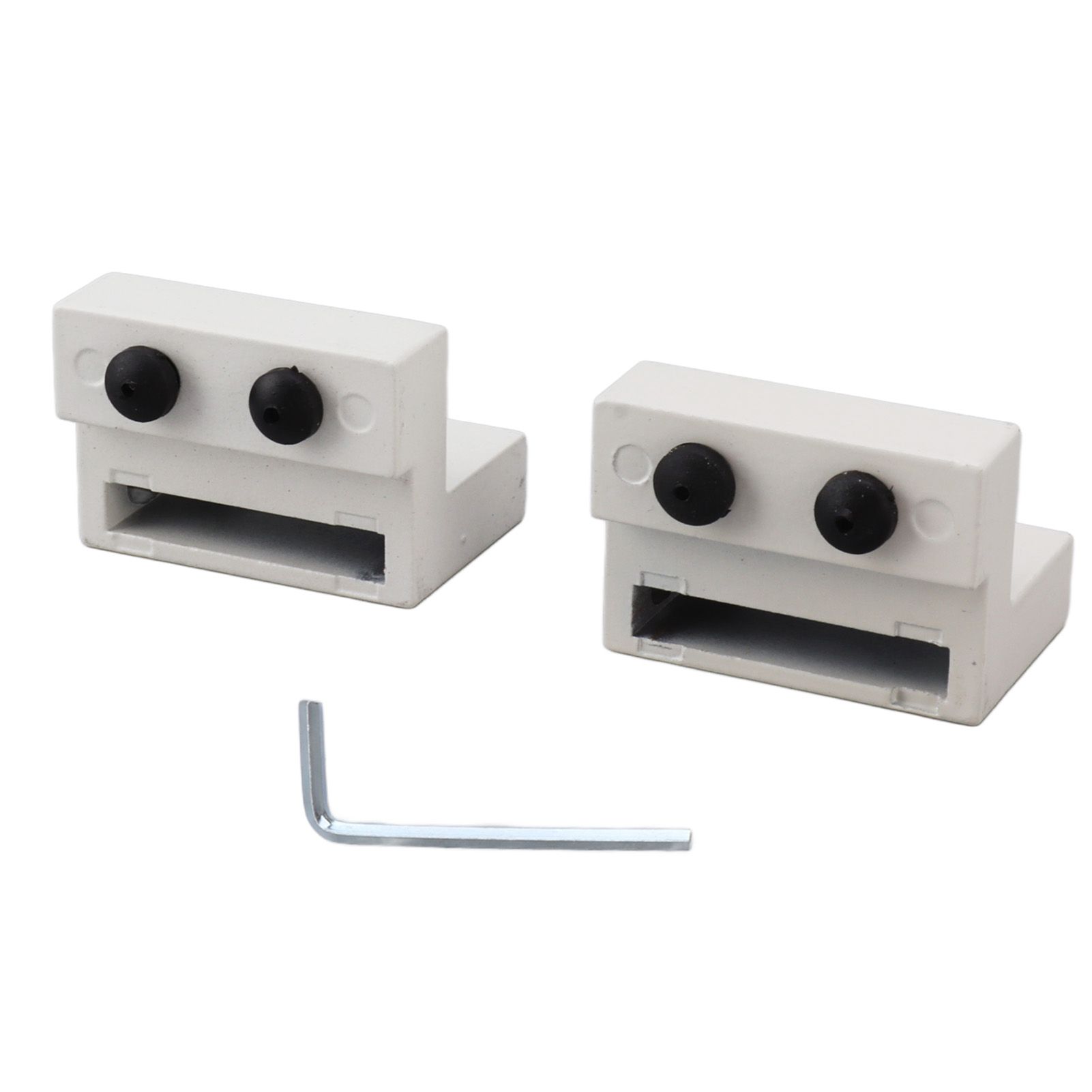 Barn Door Stopper White Sliding Barn Door Hardware Accessories with Hex Wrench for Bedroom Kitchen Living Room - Image 1