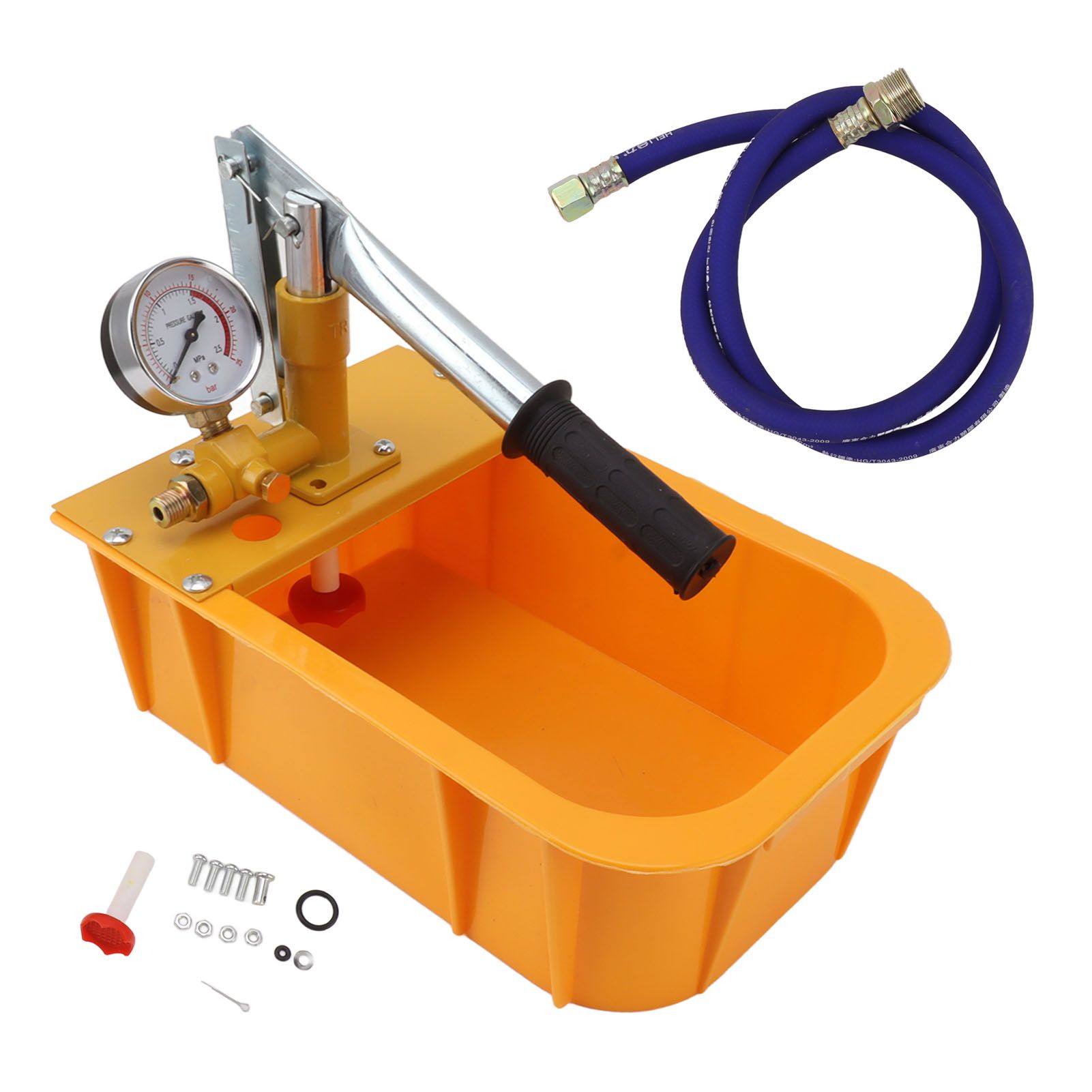 Hydrostatic Pump Tester Hydraulic Manual Water Pressure Test Pump Manual Pipe Leak Detector with Gauge - Image 1