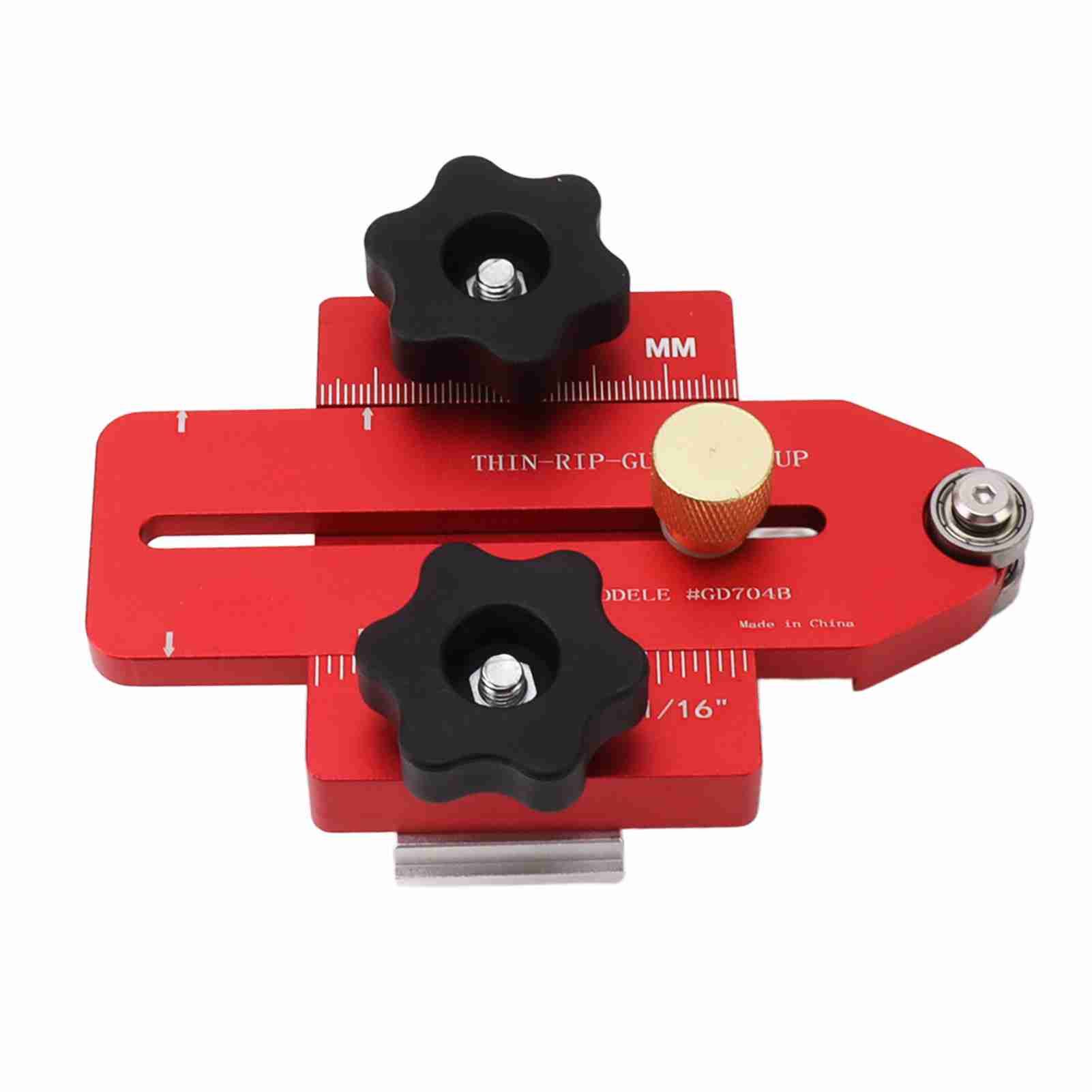 Woodworking Table Saw Jig Aluminum Alloy Router Table Band Saw Jig Guide for Repeat Narrow Strip Cuts - Image 1