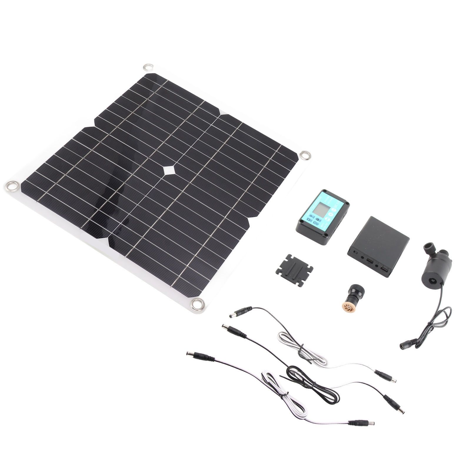 Solar Water Pump Kit 50W Solar Panel 22W Water Fountain Pump with Battery Box Timing Controller DC12V - Image 7
