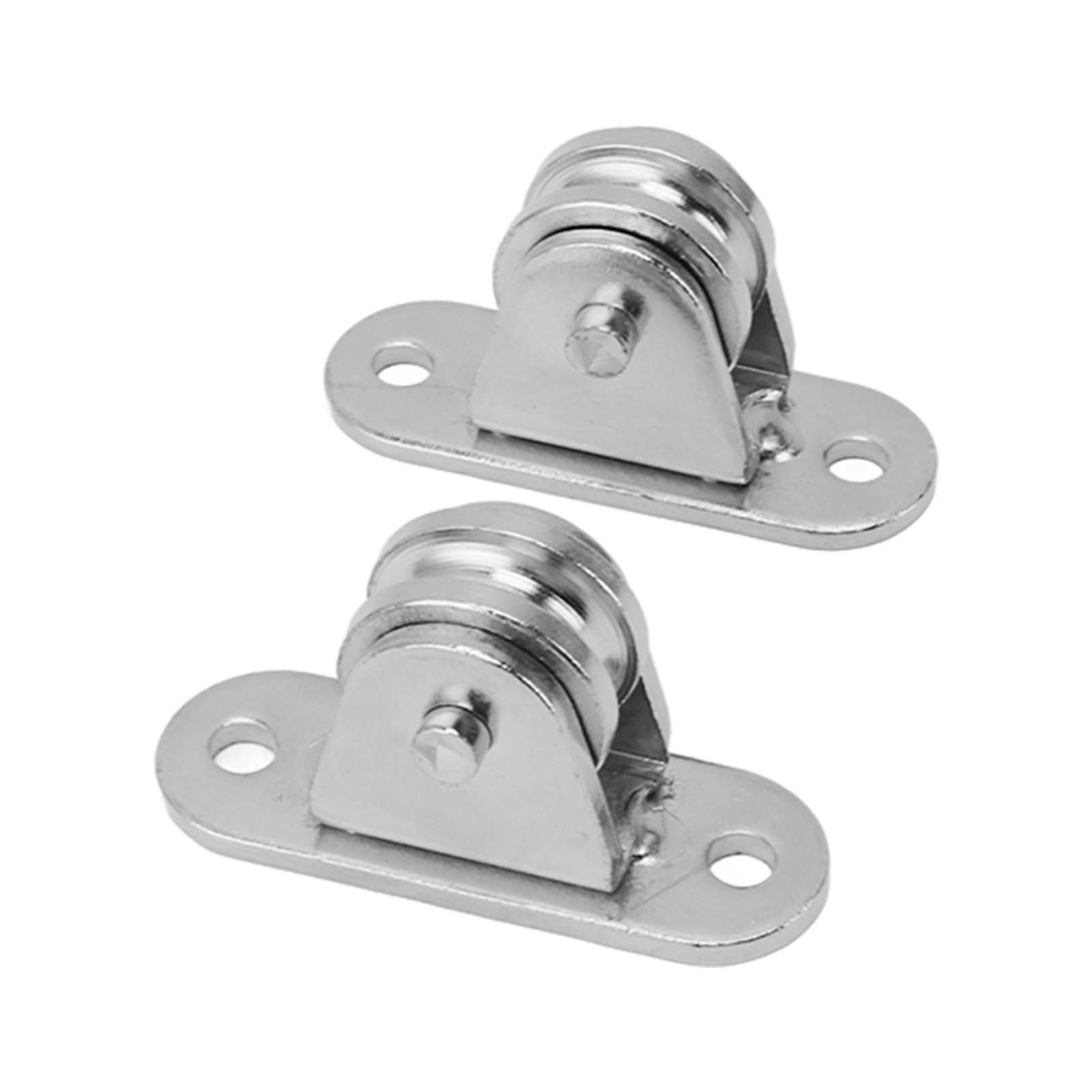 Small Pulley Block Stainless Steel Silent Pulley Roller Wall Mounted Fixed Pulley for DIY Equipment Wire Rope Rail Sliding Gate 2PCS - Image 3