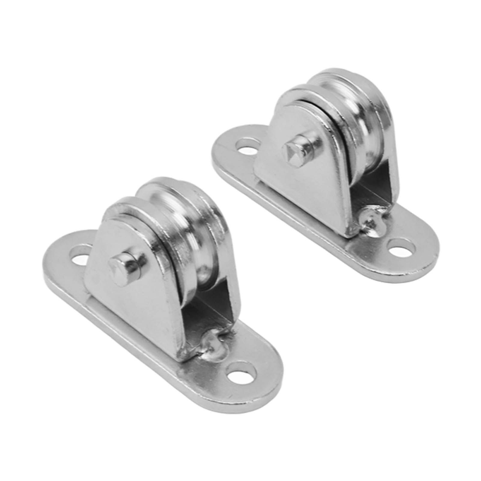 Small Pulley Block Stainless Steel Silent Pulley Roller Wall Mounted Fixed Pulley for DIY Equipment Wire Rope Rail Sliding Gate 2PCS - Image 5