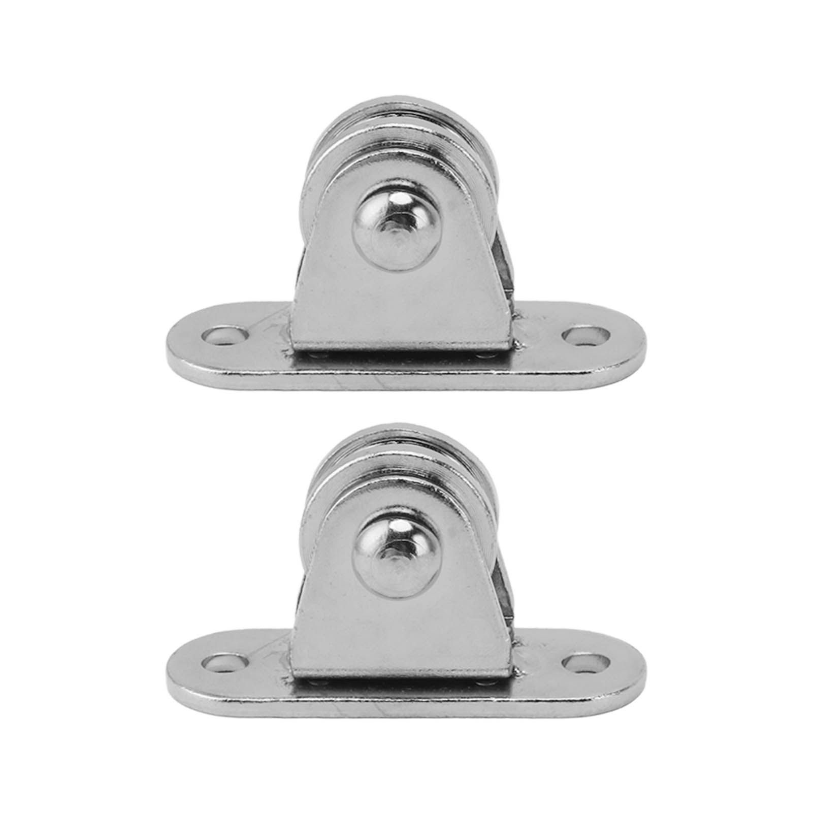 Small Pulley Block Stainless Steel Silent Pulley Roller Wall Mounted Fixed Pulley for DIY Equipment Wire Rope Rail Sliding Gate 2PCS - Image 6