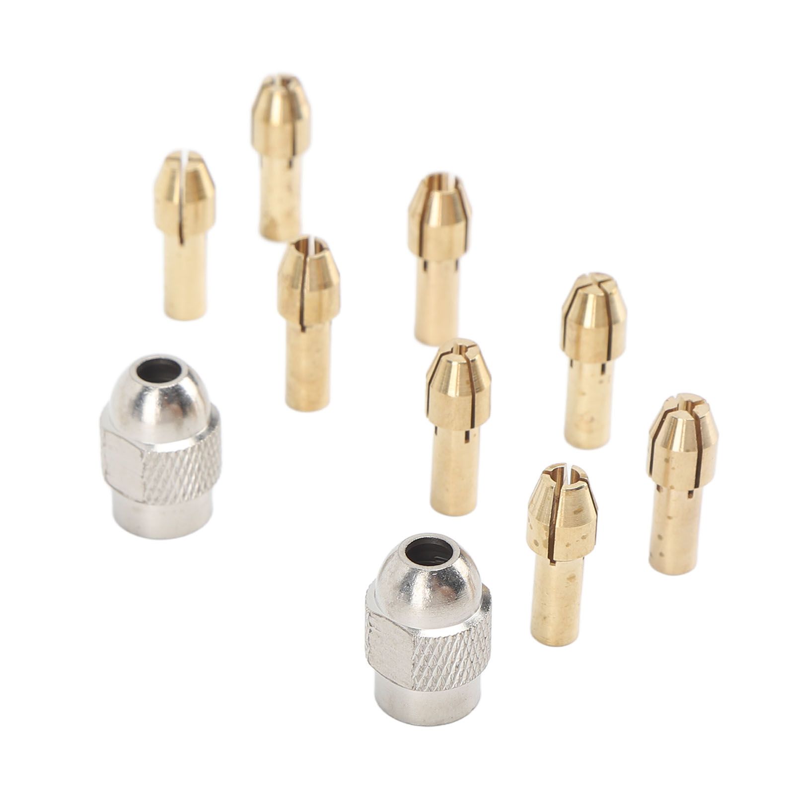 10PCS Drill Chuck Collet Set Brass Electric Drill Keyless Bit Collet Chuck Fast Change Adapter Tool for Replacement - Image 2