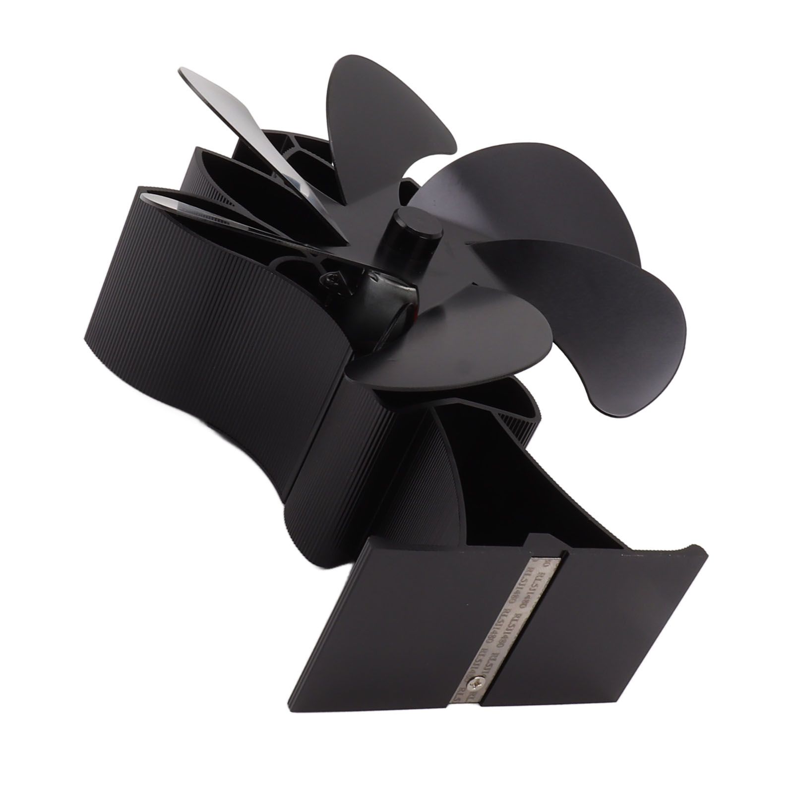 Heat Powered Stove Fan 6 Blade Aluminum Alloy Low Noise Wood Stove Fireplace Fan for Home Log Burning Stove Black - Image 7