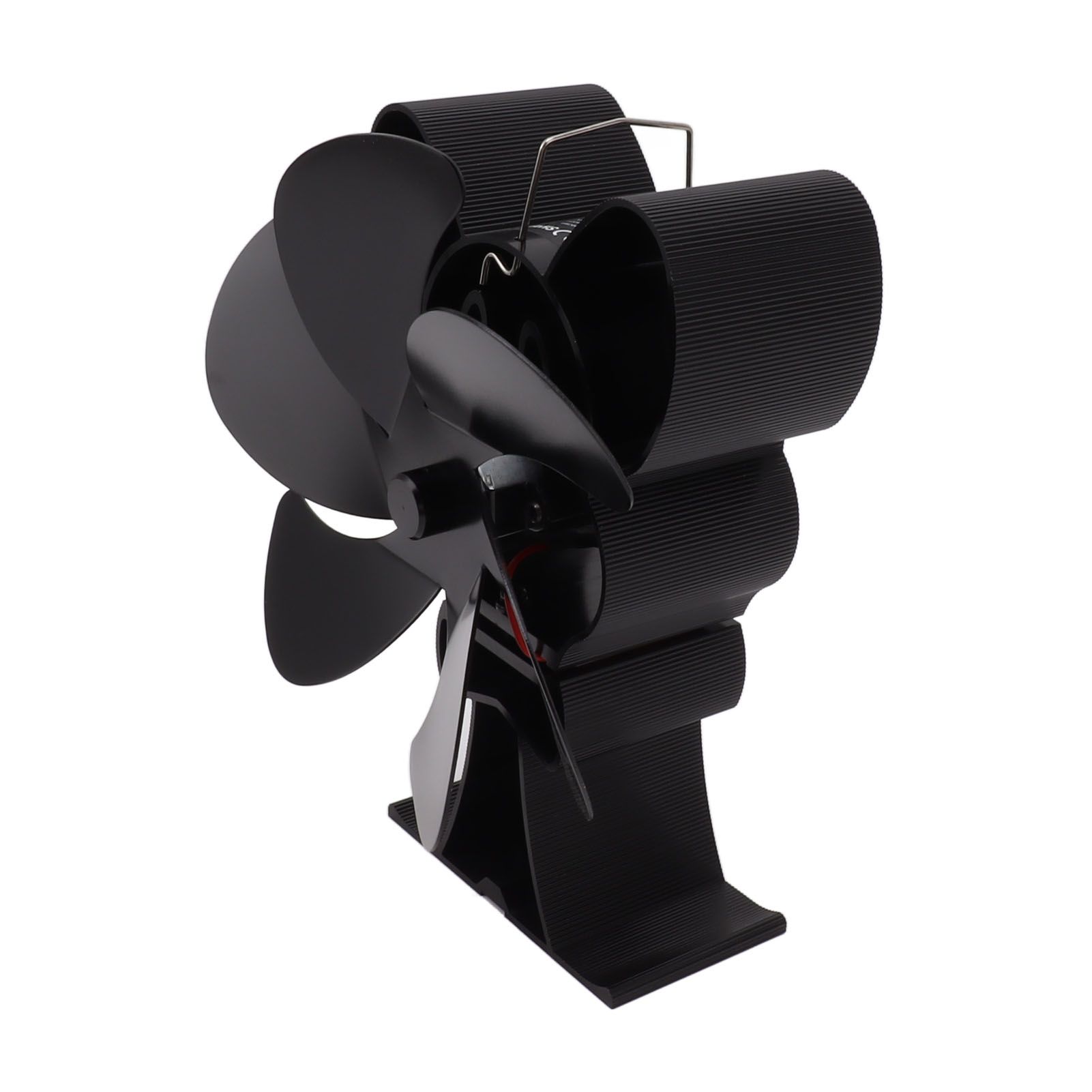 6 Blade Heat Powered Stove Fan for Wood Fireplace Chimney Fireplace Fan Increases Warm Air Silent Operation Black - Image 2