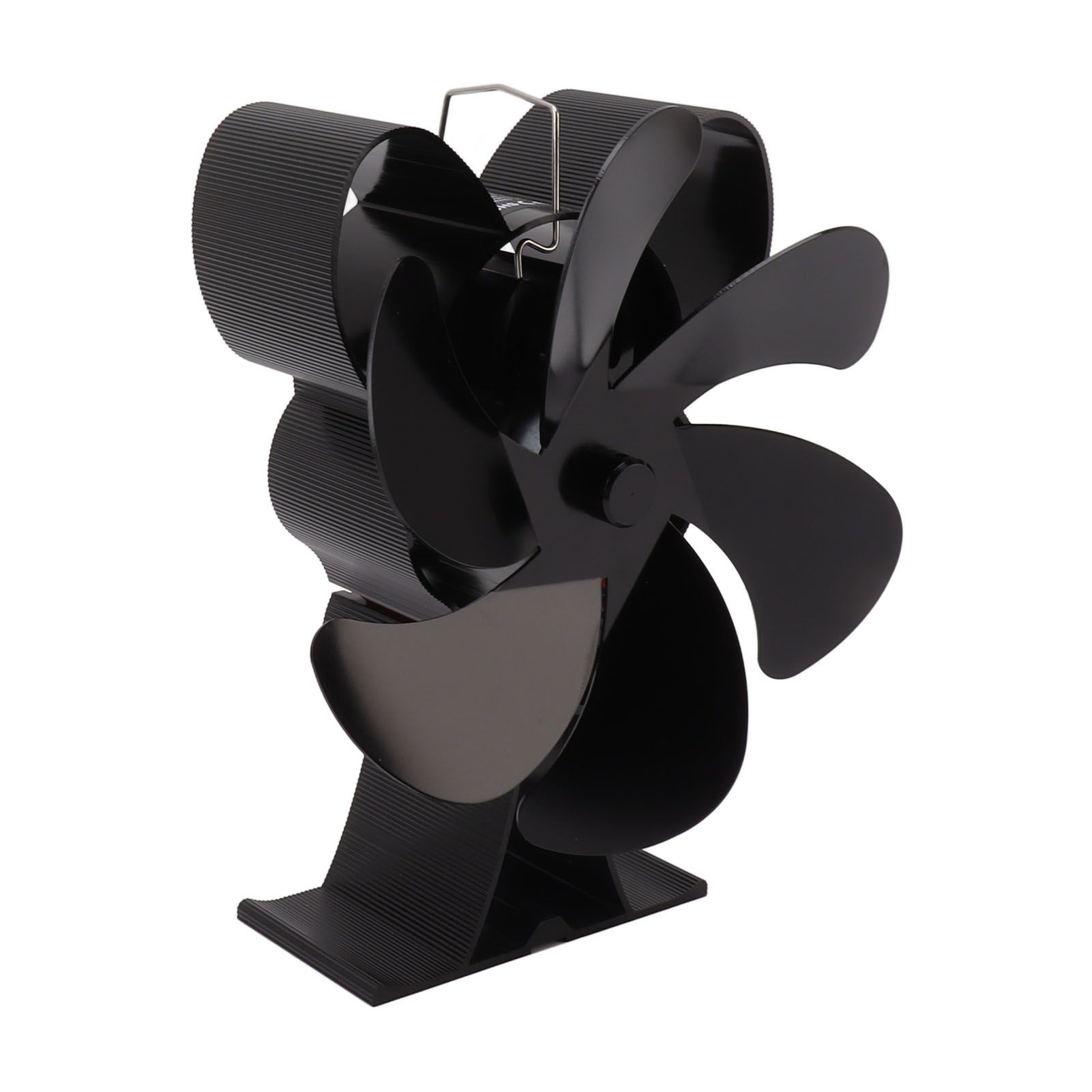6 Blade Heat Powered Stove Fan for Wood Fireplace Chimney Fireplace Fan Increases Warm Air Silent Operation Black - Image 4