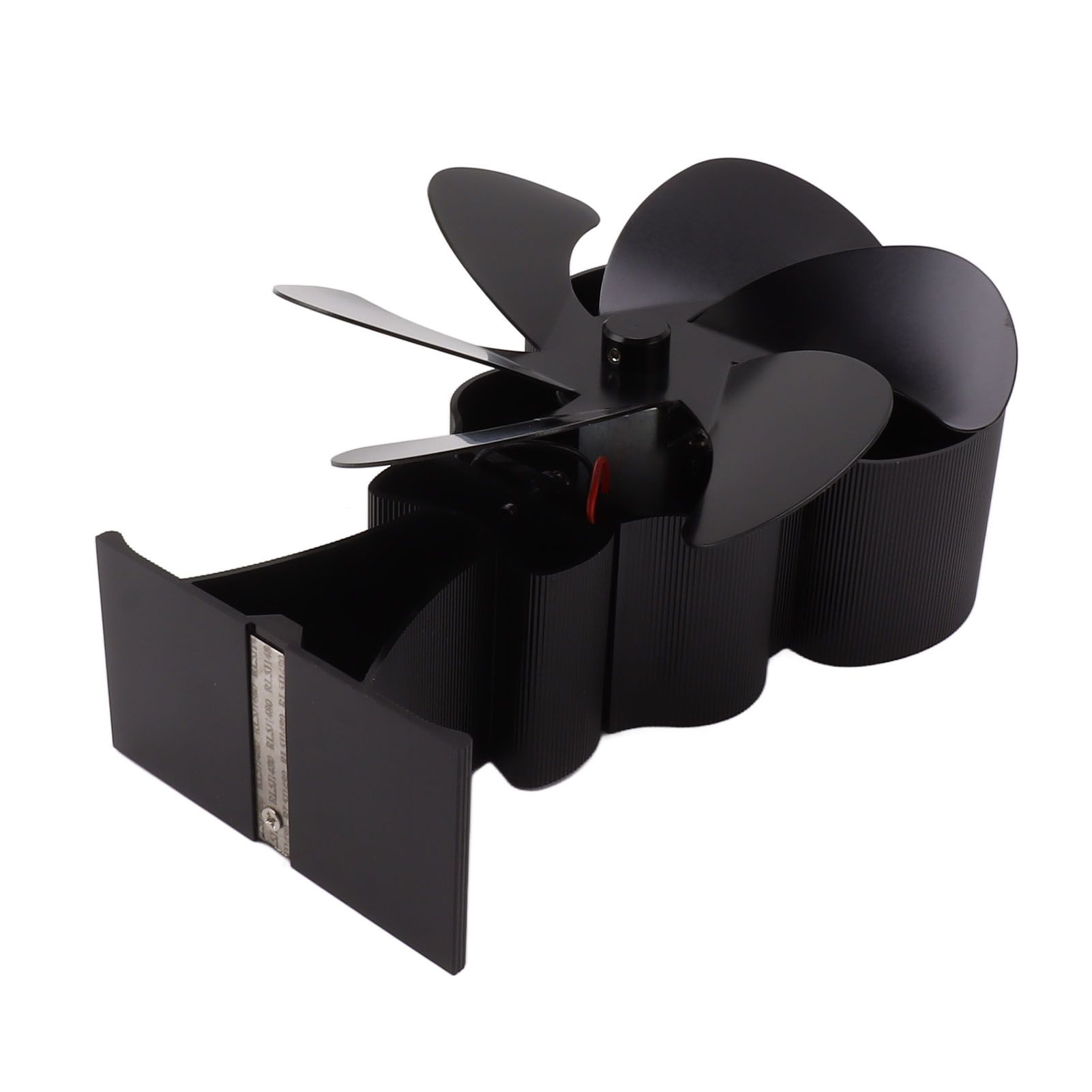 6 Blade Heat Powered Stove Fan for Wood Fireplace Chimney Fireplace Fan Increases Warm Air Silent Operation Black - Image 6