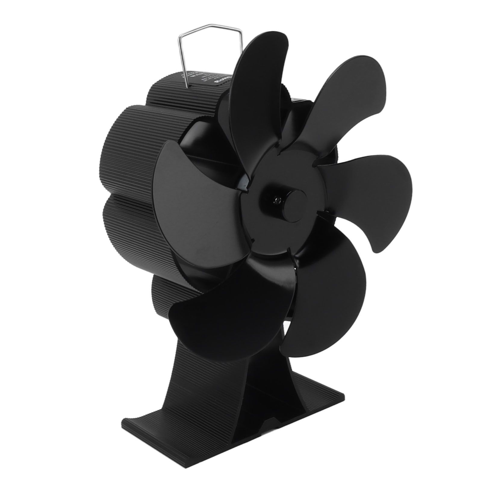 Black 6 Blade Heat Powered Stove Fan Thermodynamically Driven Fireplace Fan for Heat Dissipation - Image 5
