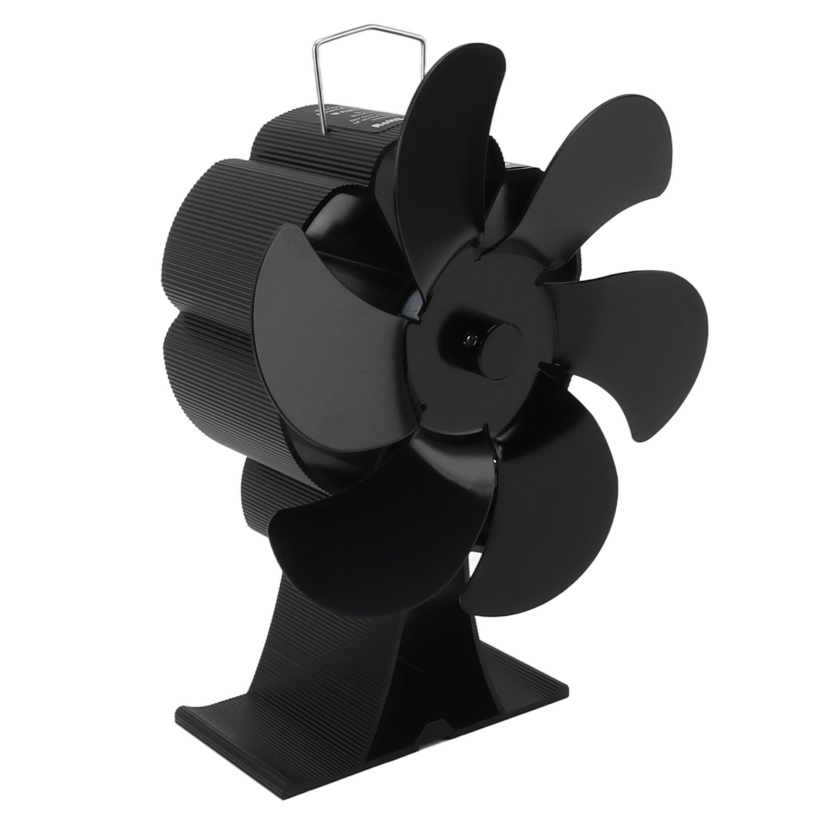 Black 6 Blade Heat Powered Stove Fan Thermodynamically Driven Fireplace Fan for Heat Dissipation - Image 6
