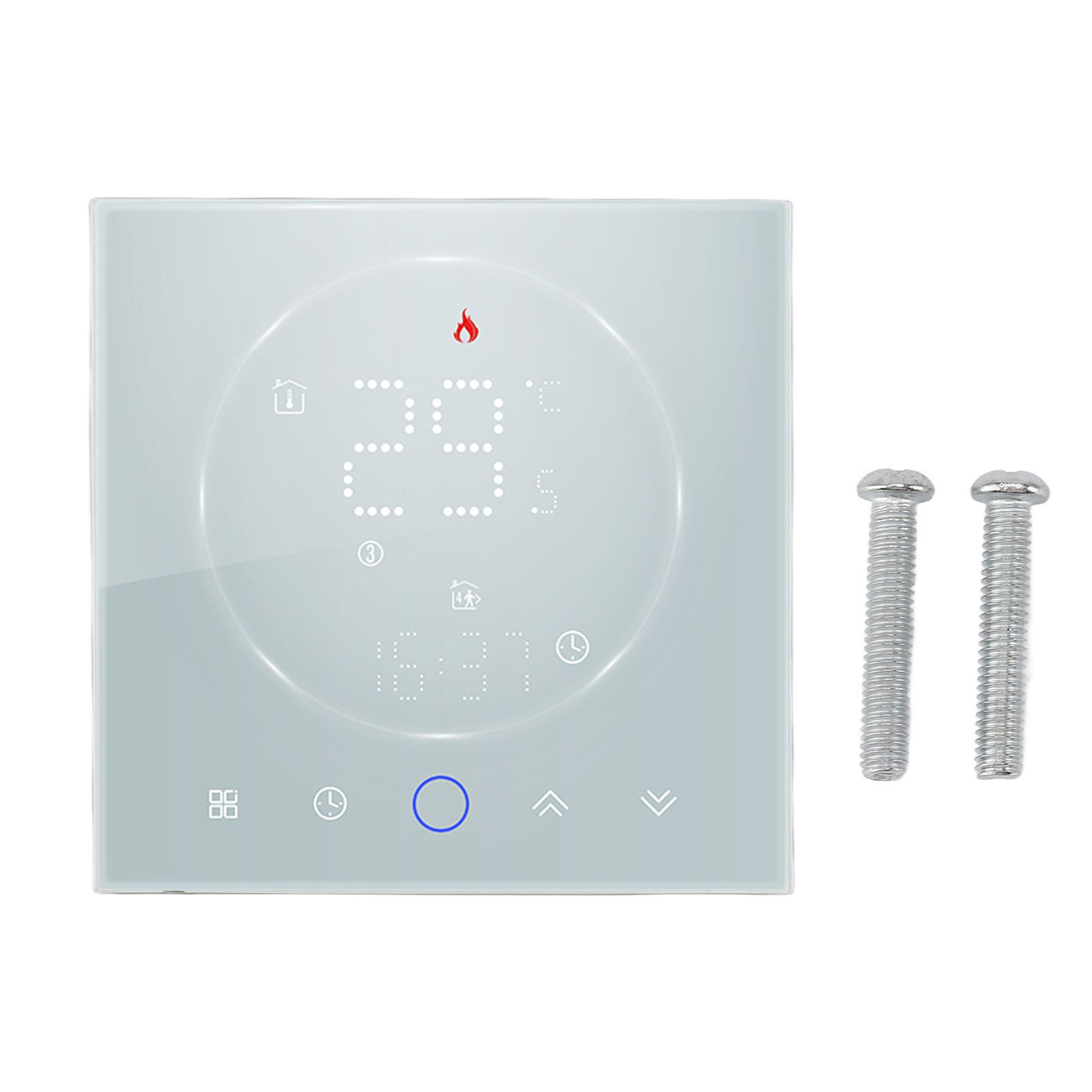 LED Smart Thermostat 7 Day Programmable Smart Wireless Home Thermostat Controller Panel for Electric Heating AC95‑240V White - Image 1